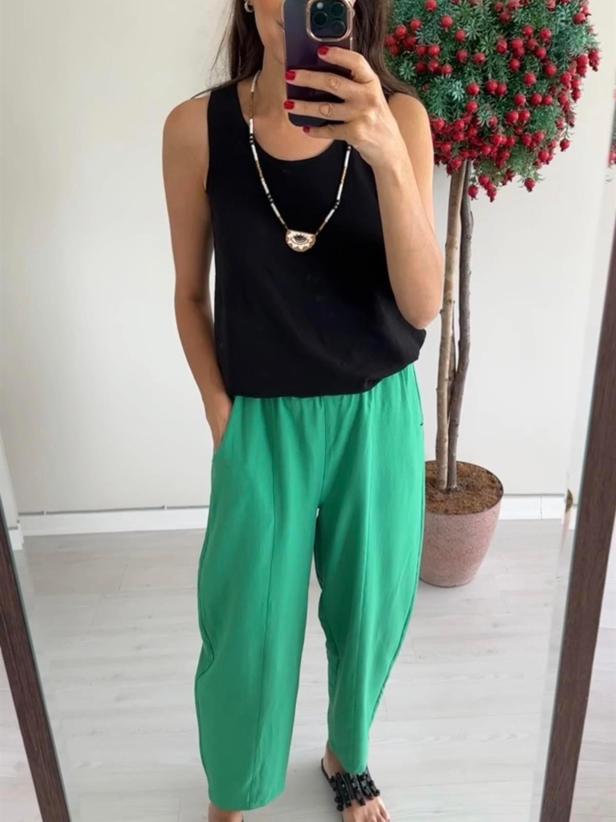 Bennetton Yeşili Ness Pantalon