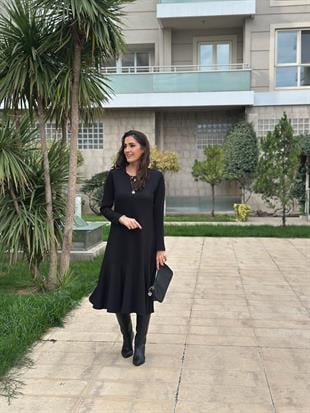 Siyah altı balonlu elbise 