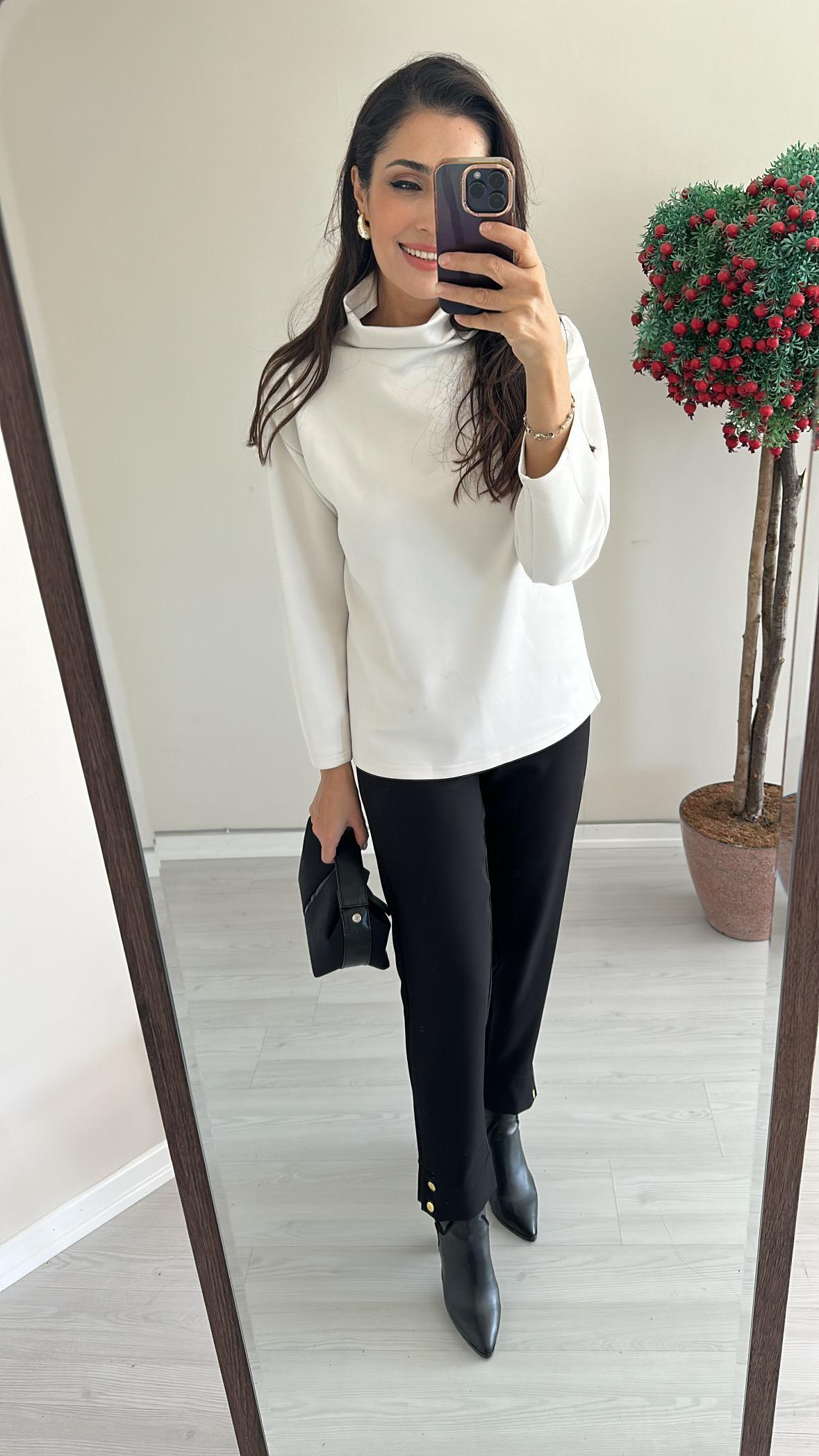 Beyaz Mary Kısa tunik 