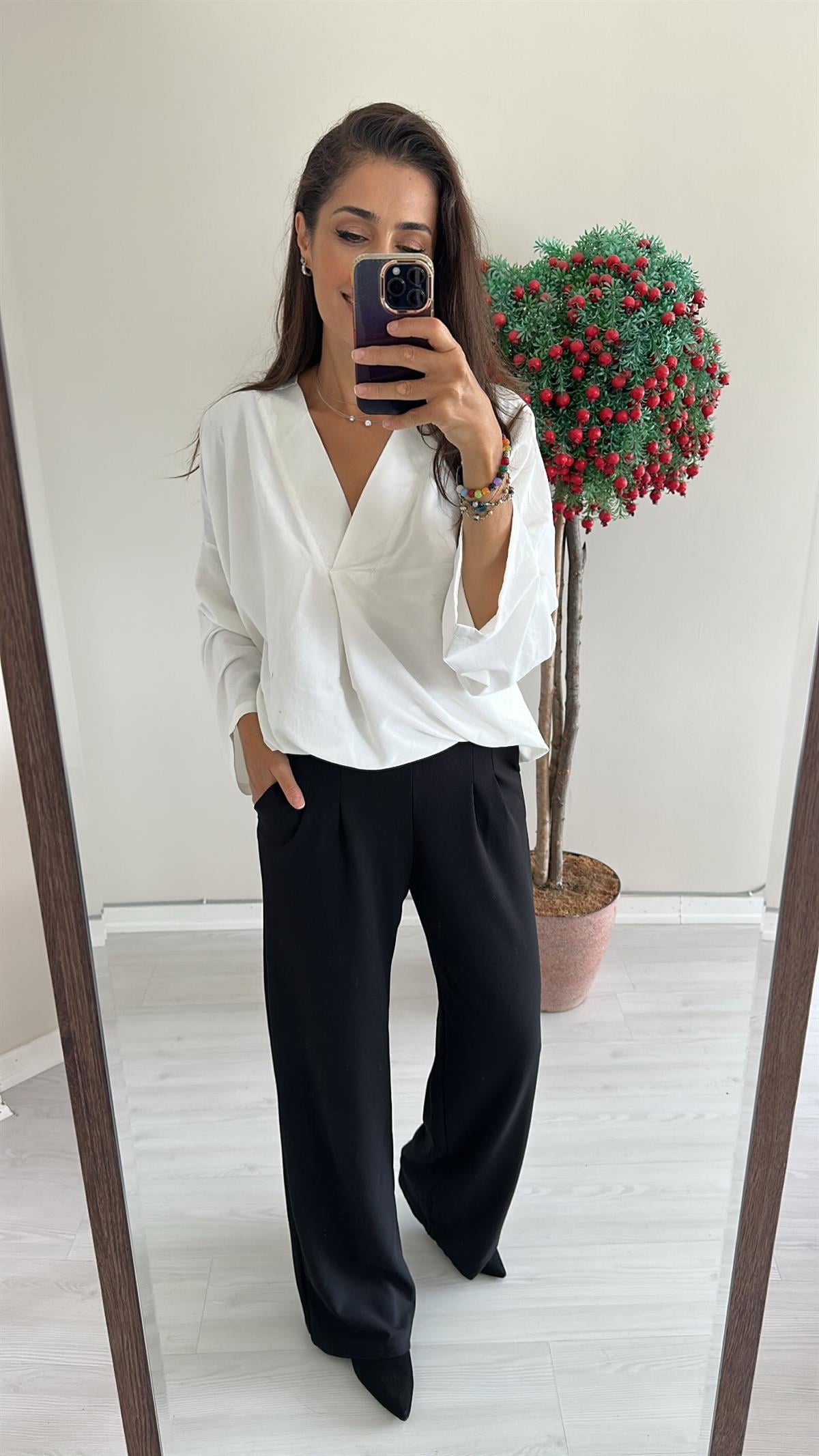 By_Que Arin Beyaz Tunik 