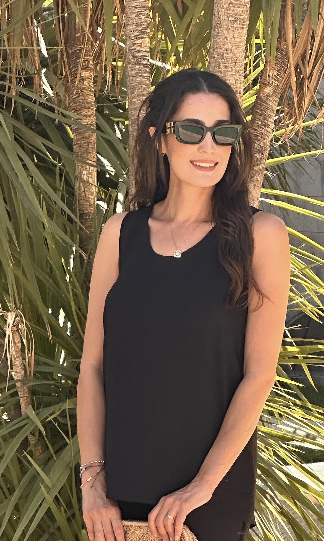 Siyah Askılı Tunik Pantolonlu Takım