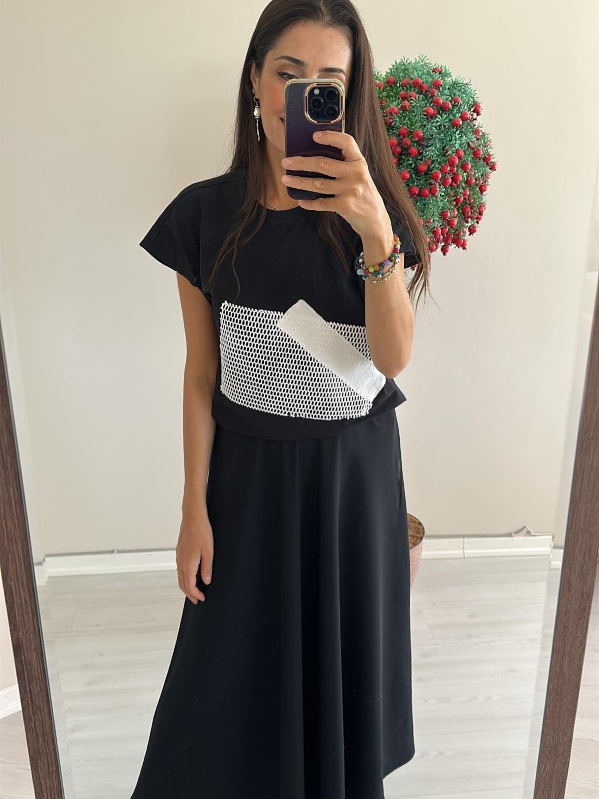 Siyah Kiloş etek 