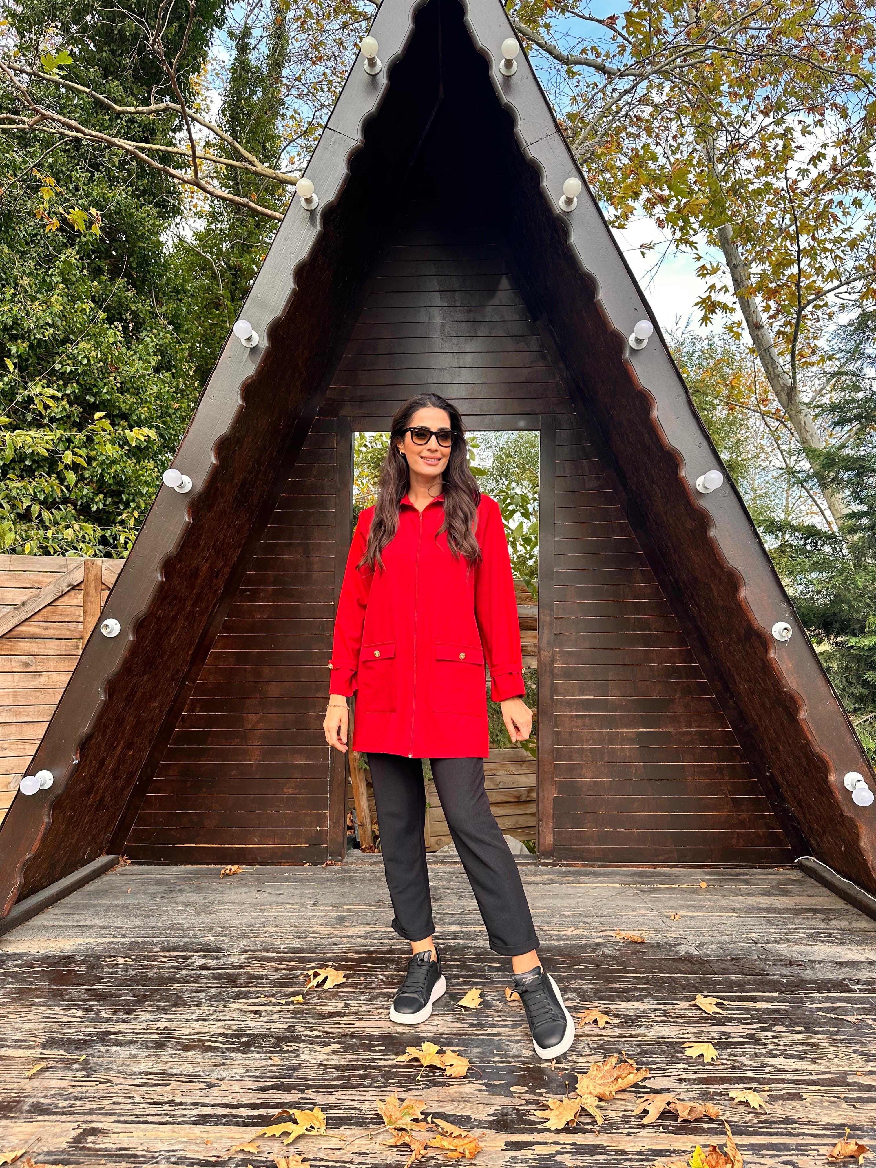 Siyah  skuba krep dar paça  Pantalon