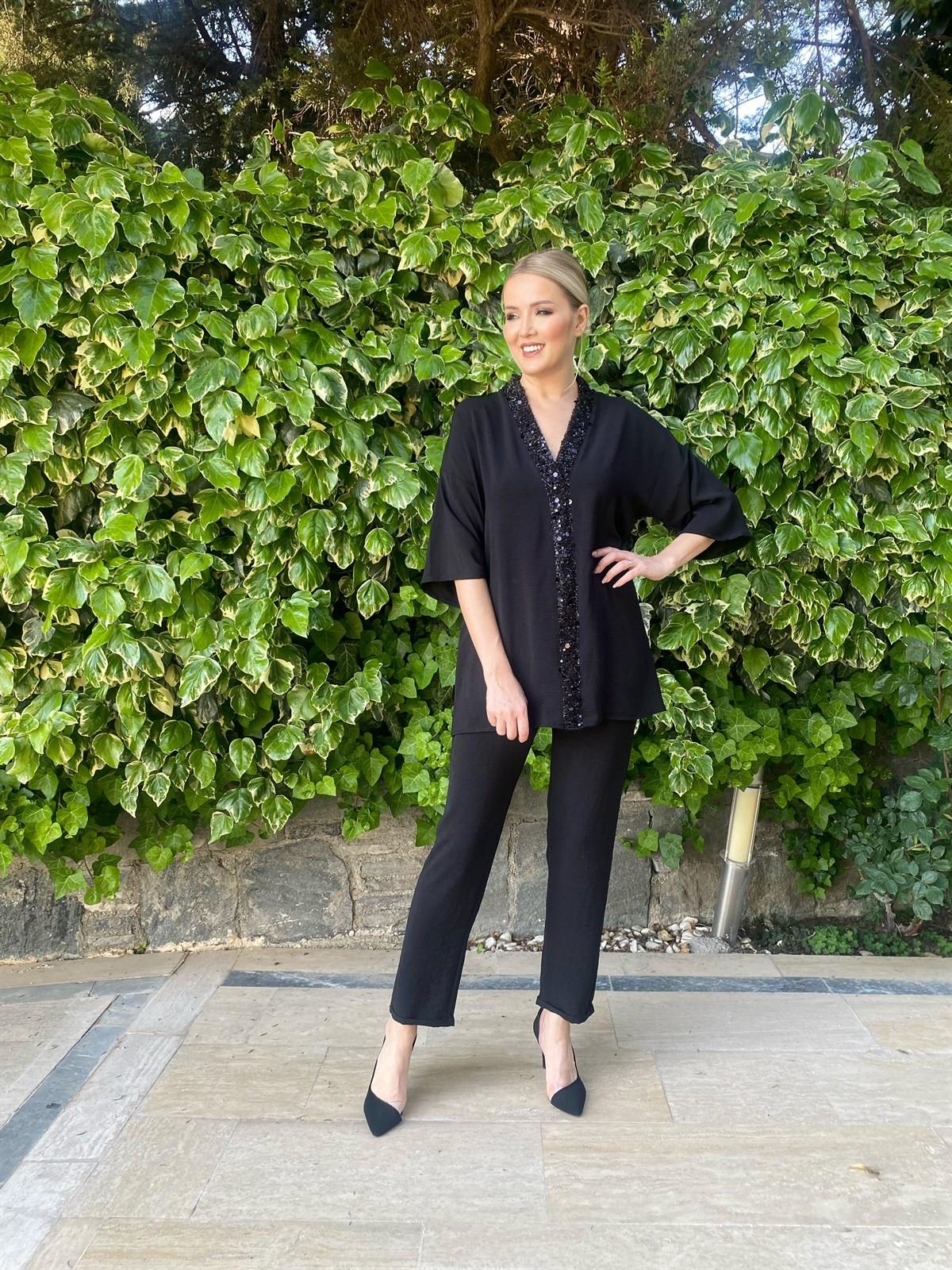 Siyah Stella Havuç Pantolon