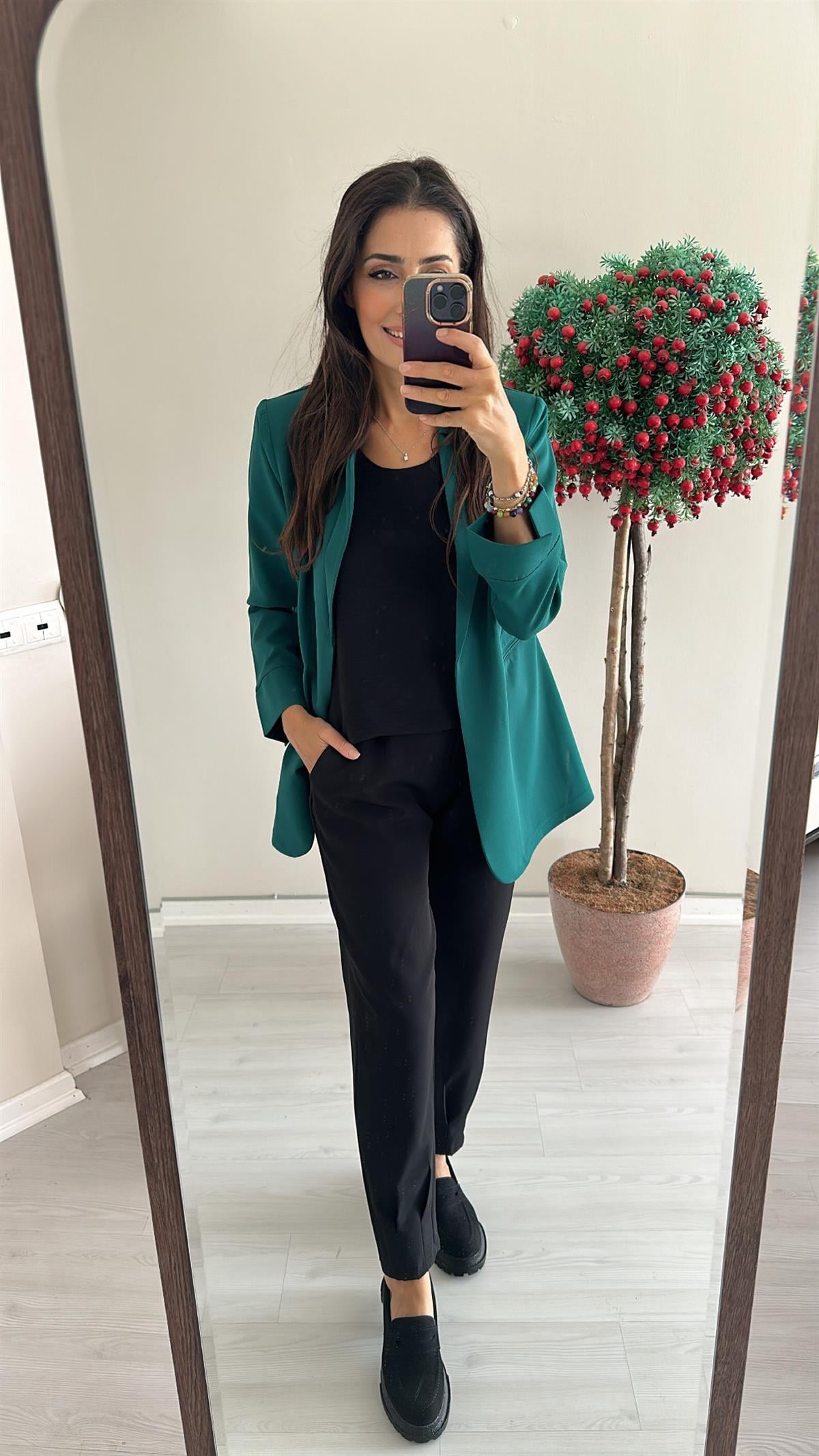 Yeşil  Klasik Ceket