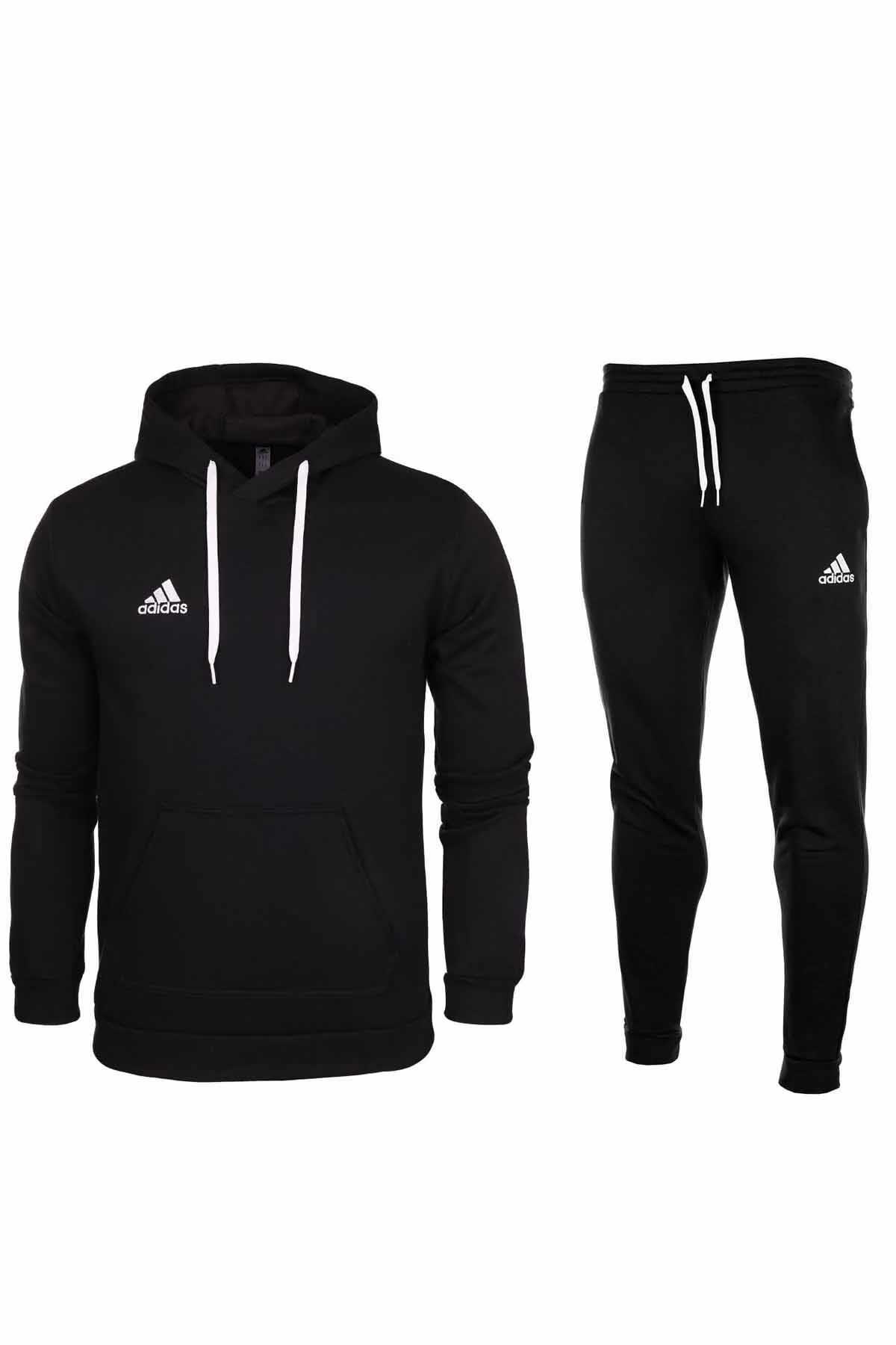 ADIDASEşofman TakımAdidas  Erkek Eşofman Takımı Pamuklu Kumaş İçi Polar Erkek Eşofman Takım AD1001Siyah
