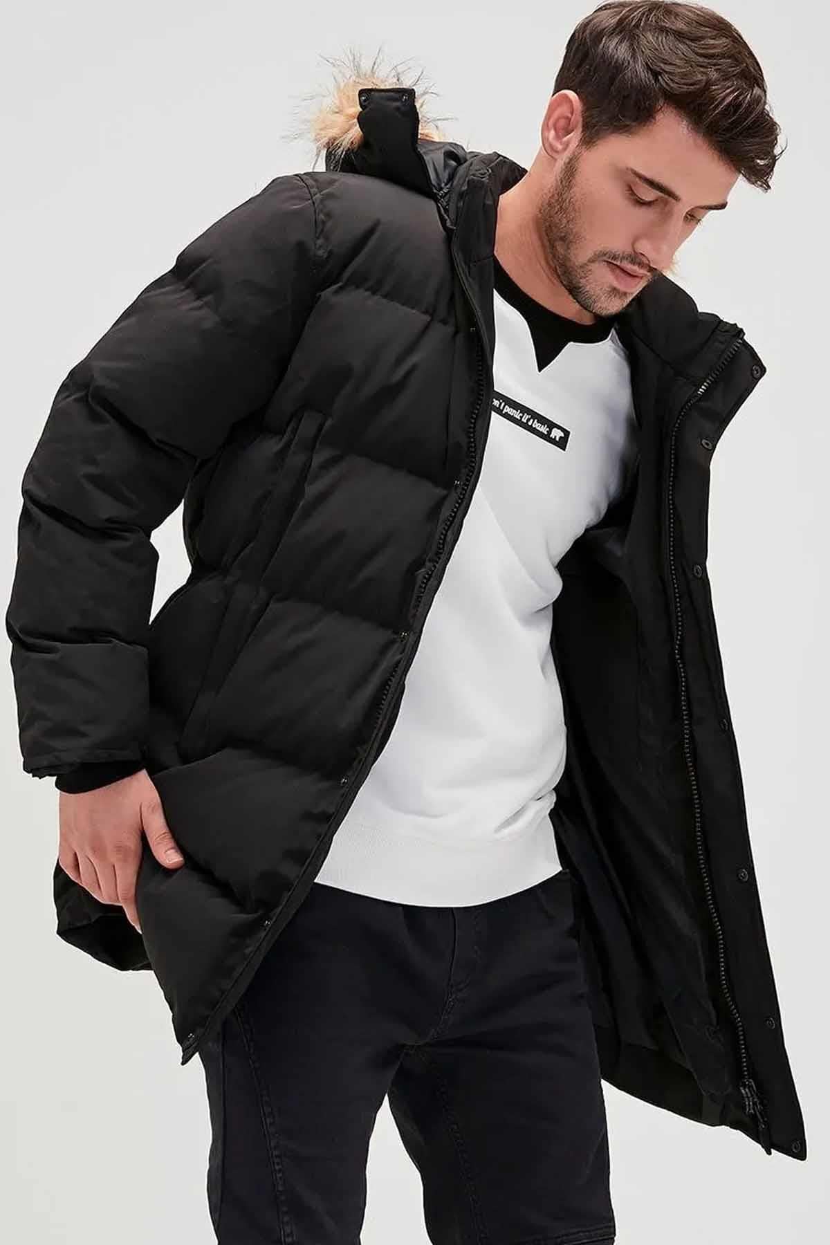 BAD BEARMontBad Bear Erkek Mont Kaban Pathfınder Coat B-1 Erkek Mont 20.02.13.2022-1SIYAH