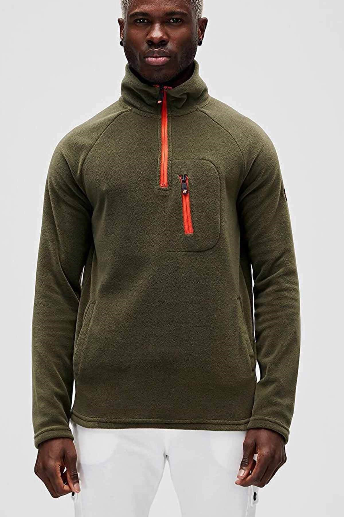 BAD BEARPolar CeketBad Bear Husky Half-Zip Polar Erkek Polar Ceket 19.02.21.006-C70KHAKI