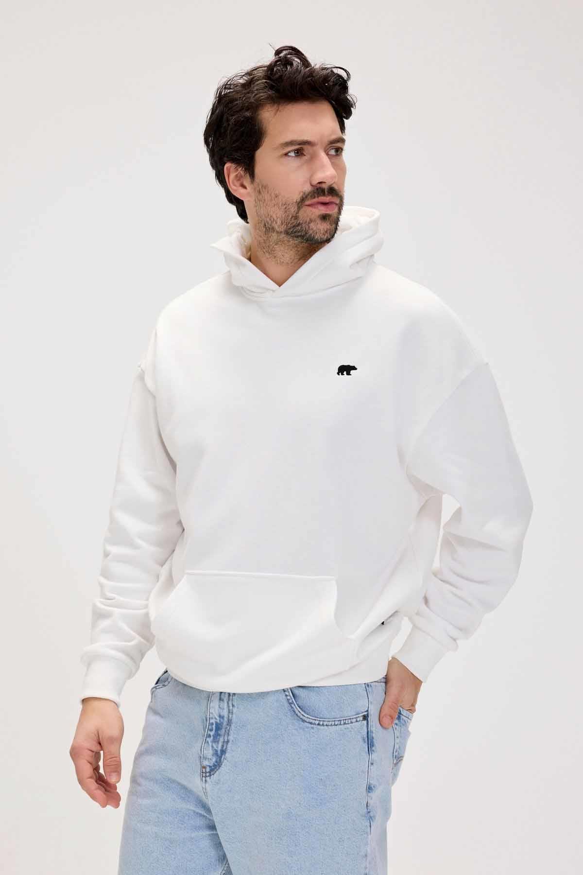 BAD BEARSweatshirtBad bear DRAKE HOODIE OS Erkek Sweatshirt 24.02.12.014OFF-WHITE
