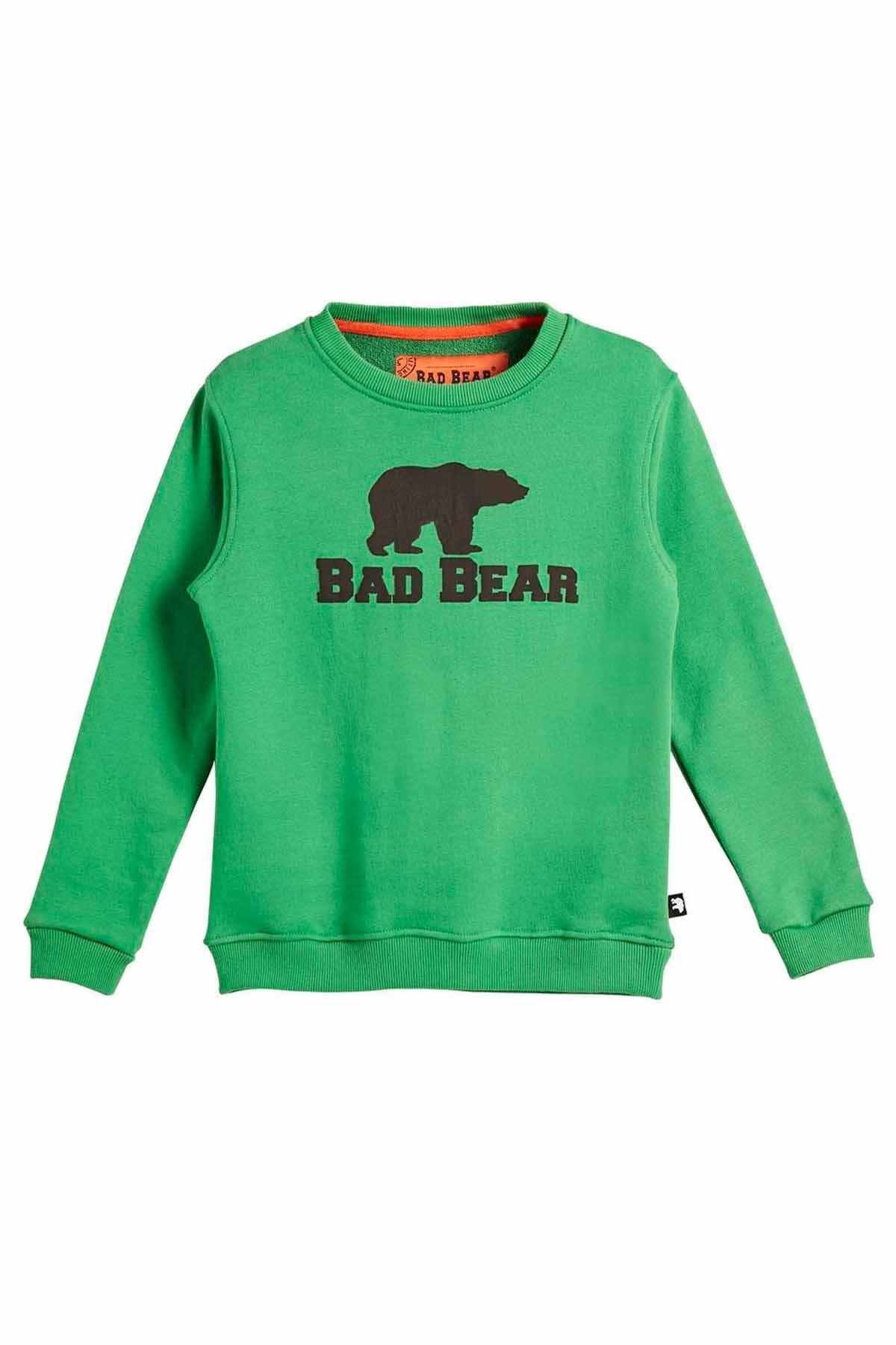 BAD BEARSweatshirtBad bear LOGO CREWNECK JR Çocuk Sweatshirt 23.06.12.001GREEN