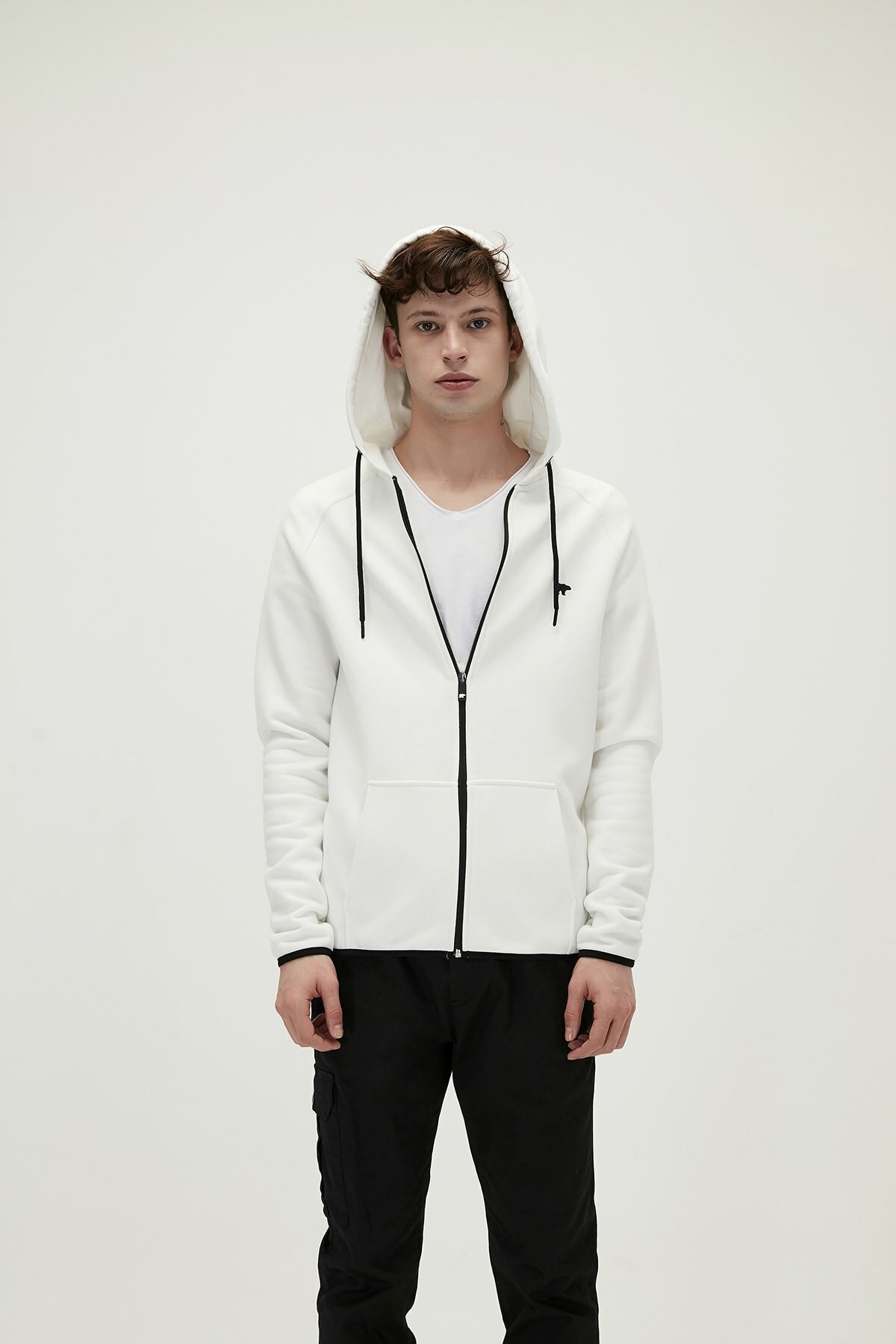 BAD BEARSweatshirtBad Bear Offense Full-Zip Erkek Sweatshirt 21.02.12.027-C04OFF-WHITE