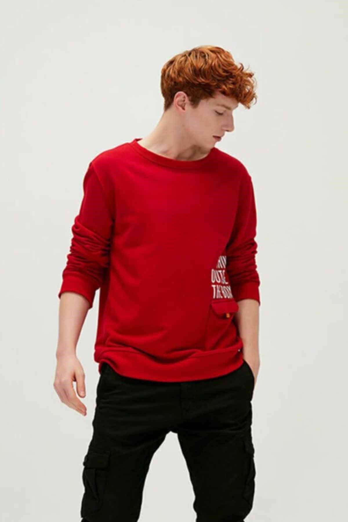 BAD BEARSweatshirtBad Bear Outsıde Erkek Sweatshirt 21.02.12.010 C.REDCRIMSONRED