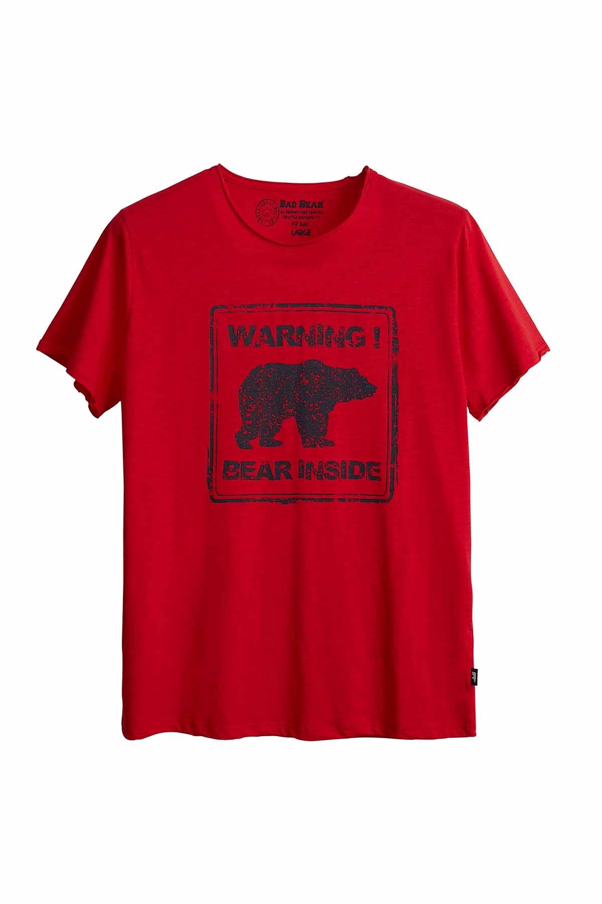 BAD BEARTişörtBad Bear Attention Tee Erkek Tişört 21.01.07.003-Crimsonred