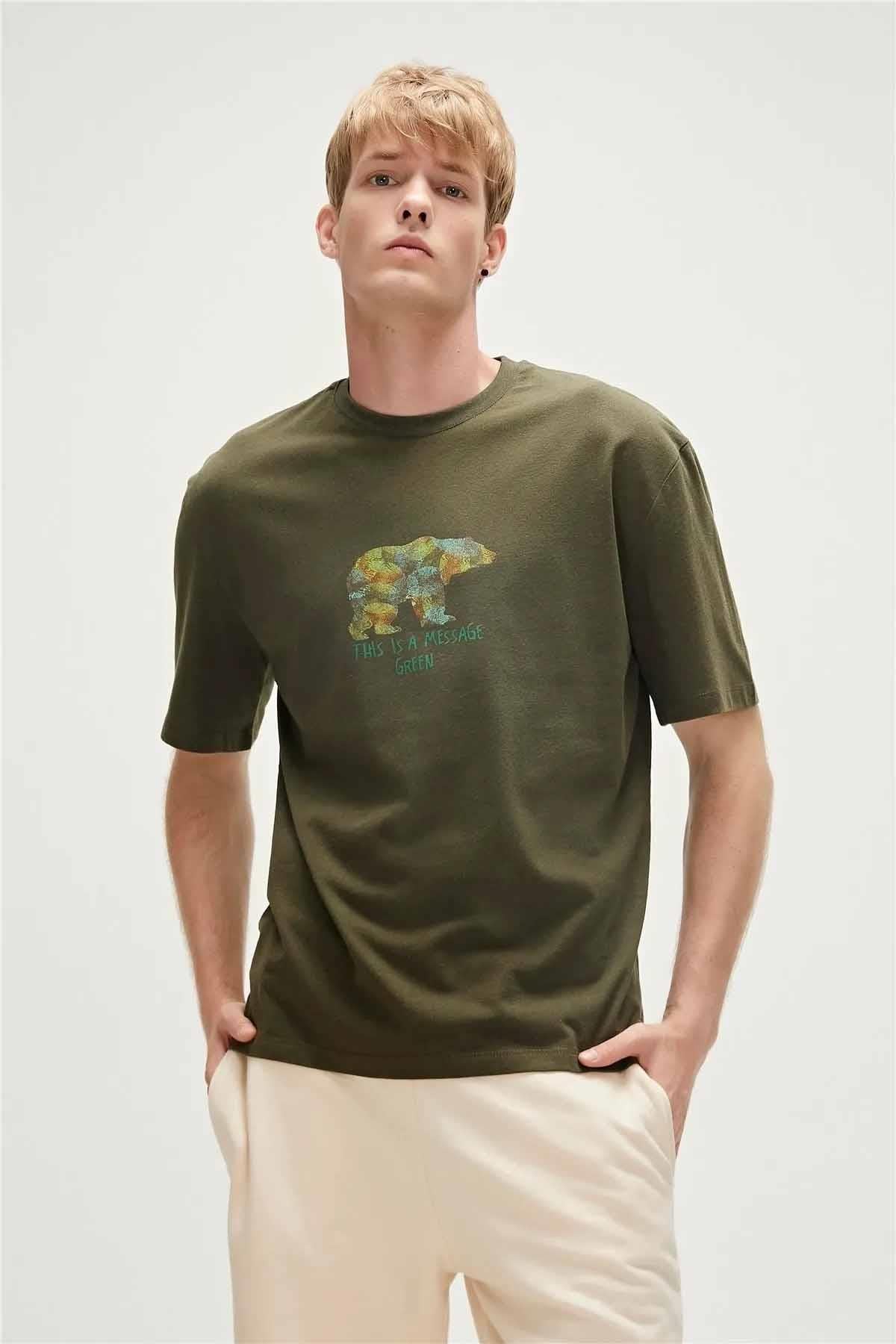 BAD BEARTişörtBad Bear Re-Finger T-Shirt Erkek Tişört 23.01.07.007KHAKI