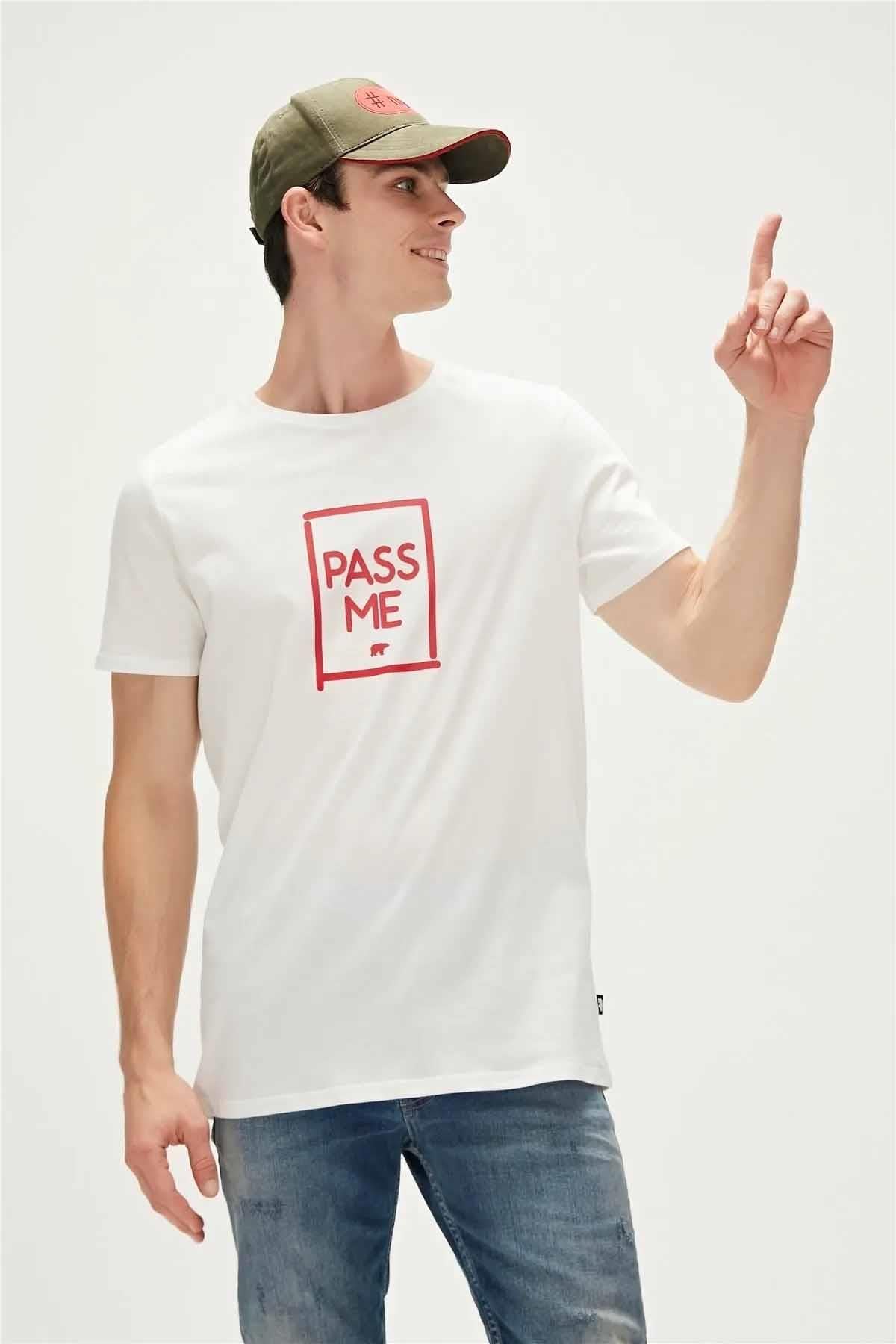 BAD BEARTişörtBadbear Pass Me T-Shirt Erkek Tişört 23.01.07.022Off White