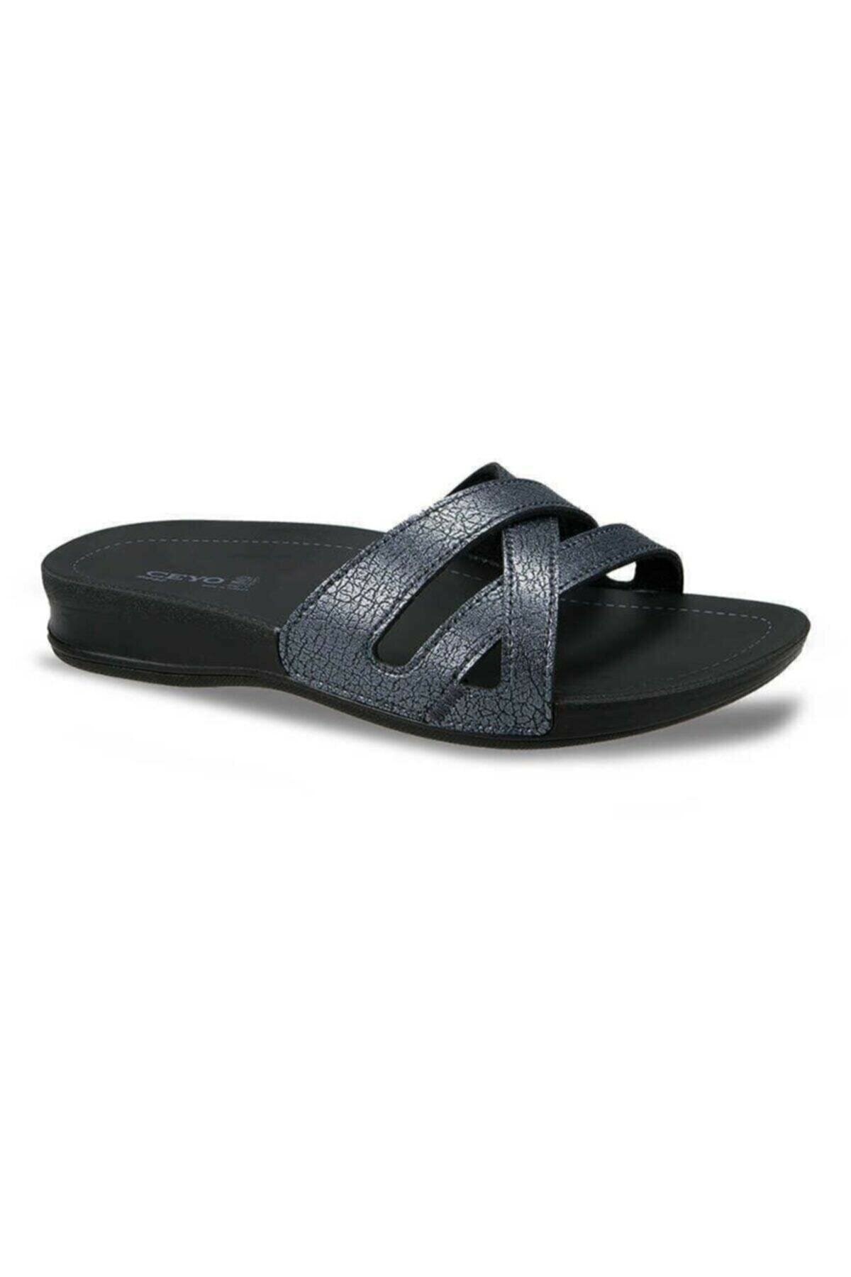 CEYOTerlikCeyo RK-410 Kadın Terlik Ayakkabı 9942-1SIYAH
