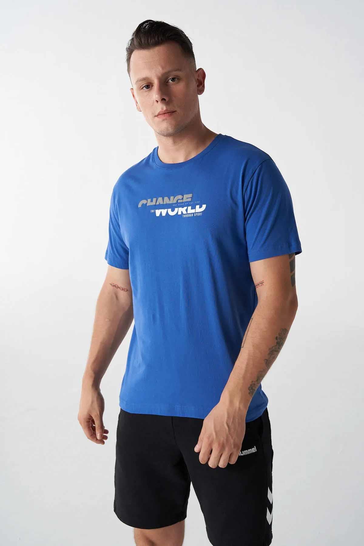 HUMMELTişörtHummel DIVIDE T-SHIRT SS Erkek Tişört 911794-7788SURF