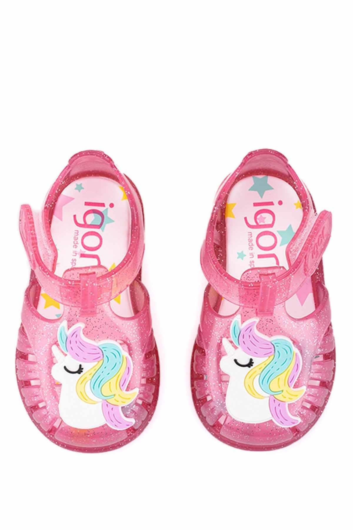 IGORSandaletIgor Tobby Gloss Unicornio Çocuk Sandalet Ayakkabı S10309-057Fucsıa