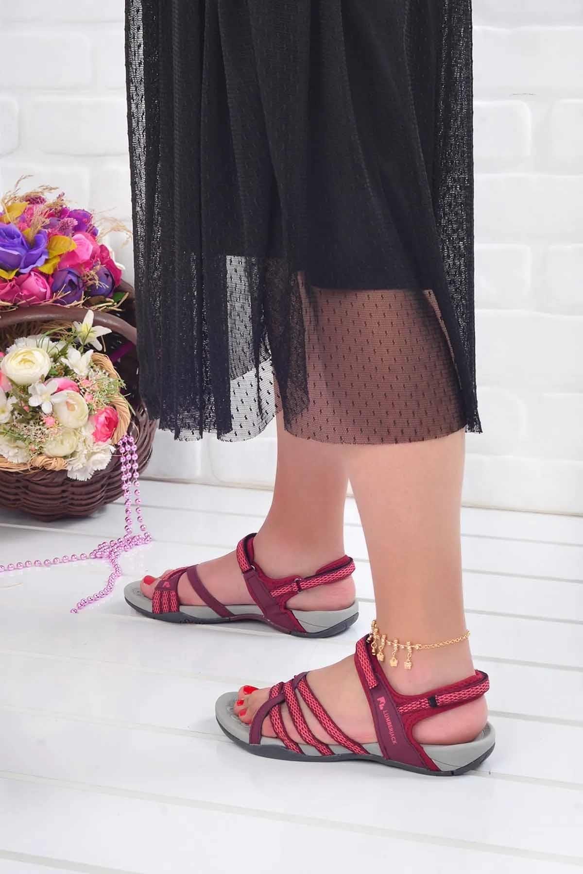 LUMBERJACKSandaletLumberjack EFTAL Kadın Sandalet Ayakkabı 100241184-2BORDO