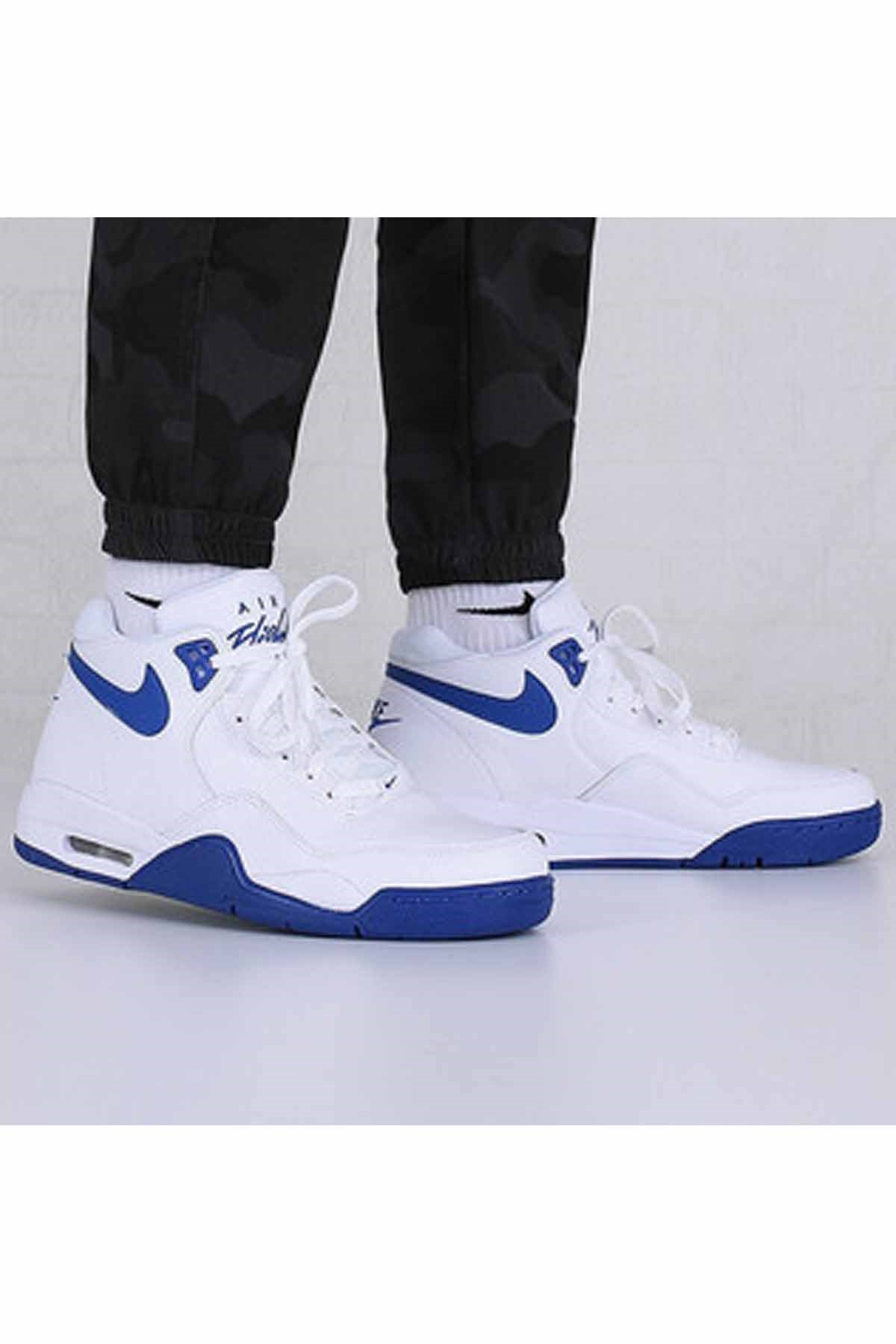 NIKE BasketbolNike Flight Legacy Erkek Basketbol Ayakkabı BQ4212-103-Beyaz-Mavi