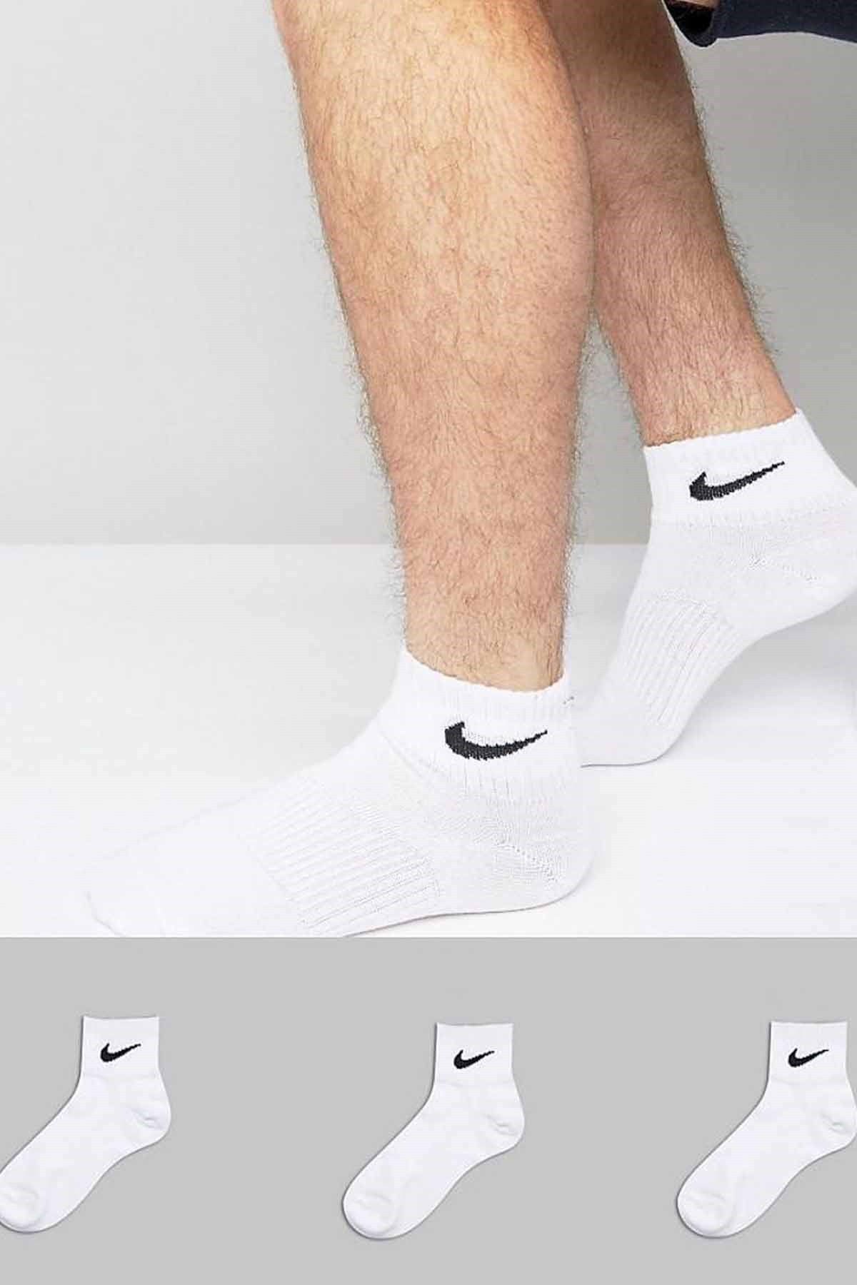 NIKEÇorapNike Lightweight 3Pr Çorap Unisex Çorap SX4706-101-BEYAZ