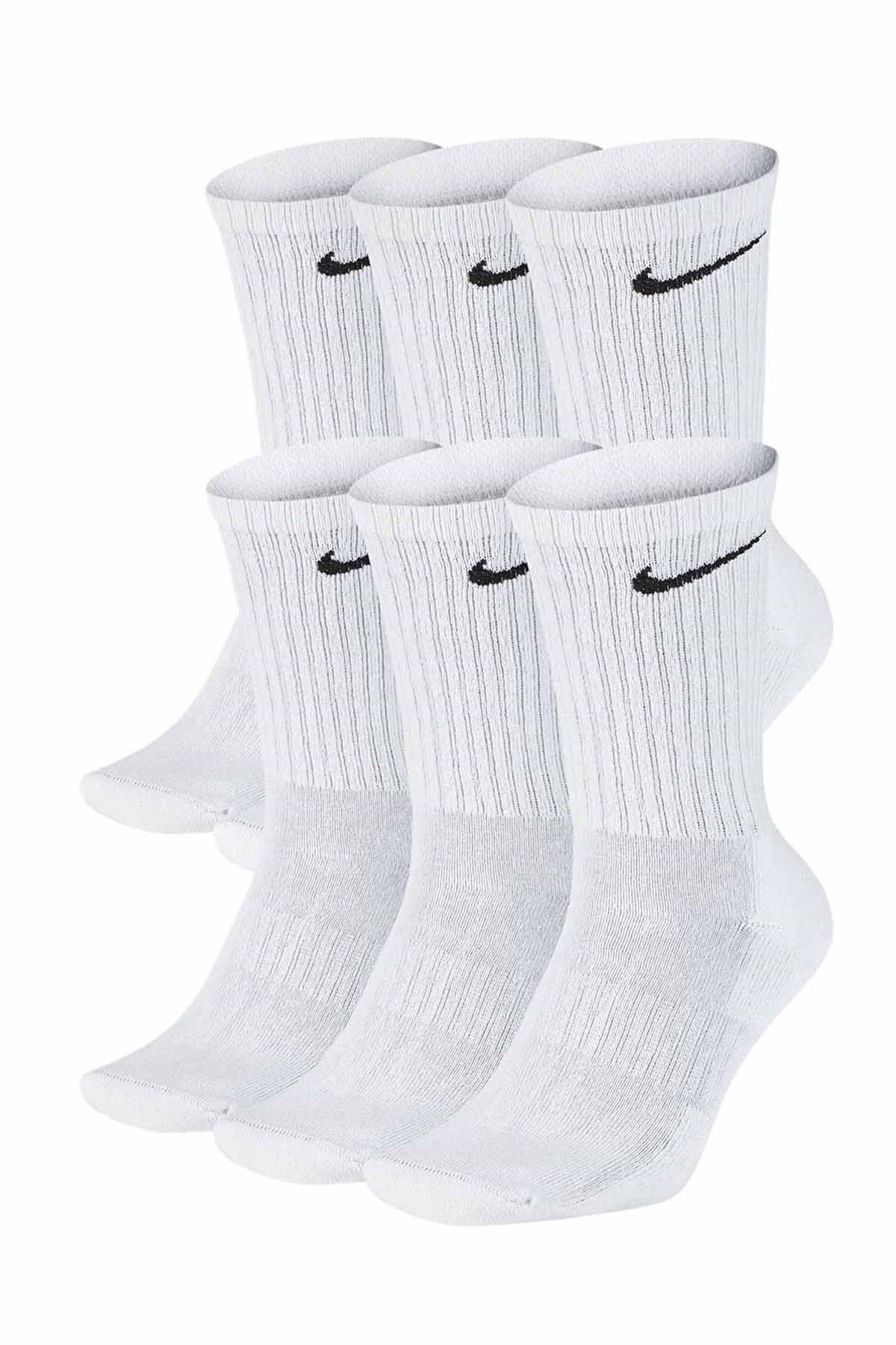 NIKEÇorapNike U NK EVERYDAY CUSH CREW 6PR-BD Unisex Çorap SX7666-100-BEYAZ