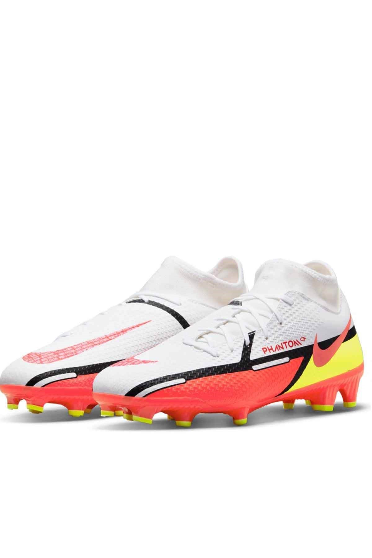 NIKEÇoraplı KramponNike Phantom GT2 Academy DF FG/MG Erkek Çoraplı Krampon Ayakkabı DC0797-167-BEYAZ