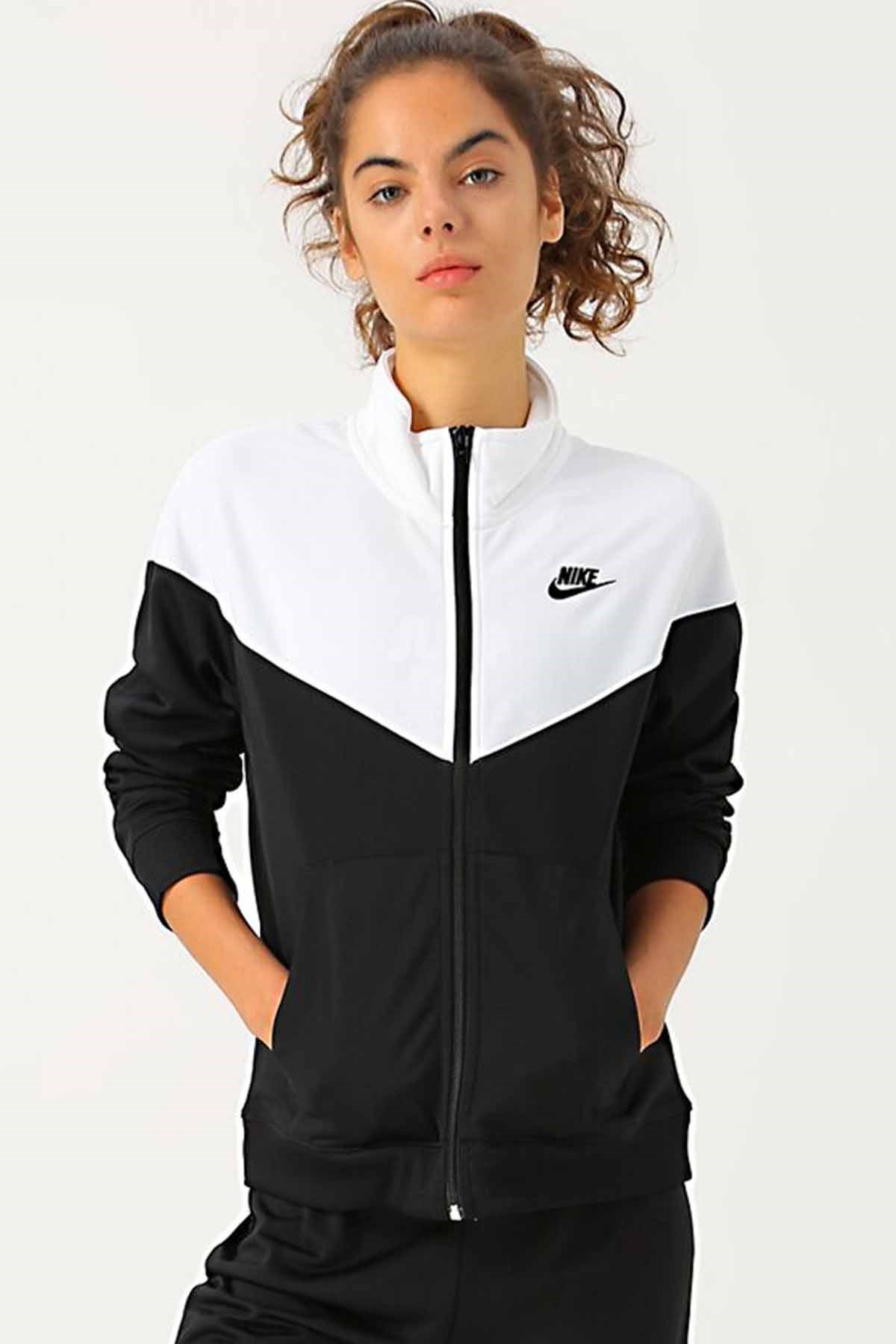 NIKEEşofman ÜstNike Femme Kadın Eşofman Üst BV49580010-Siyah-Beyaz