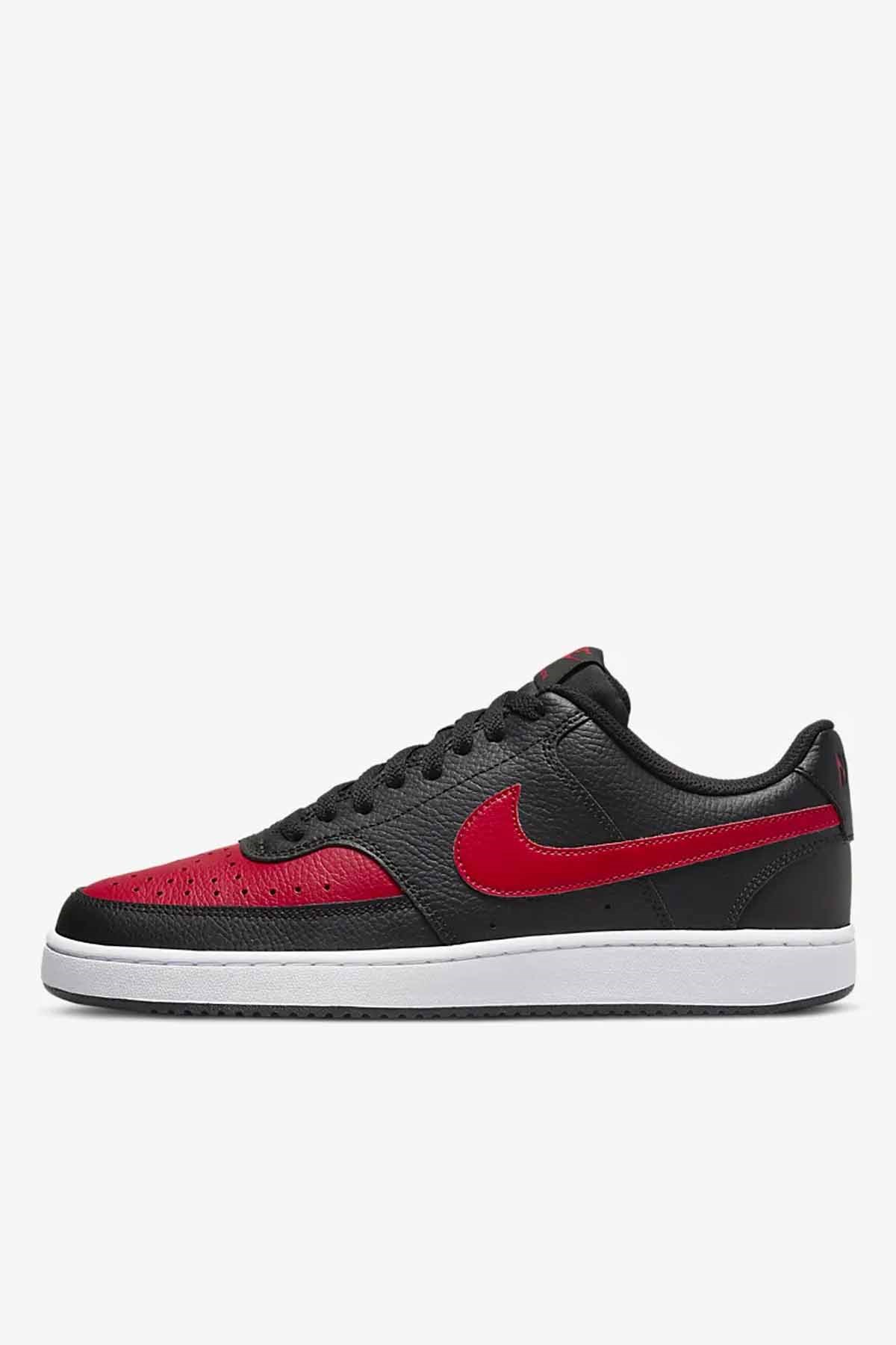 NIKEGünlük SporNike Court Vision Low Erkek Günlük Spor Ayakkabı DV6488 001-Siyah-Krmz