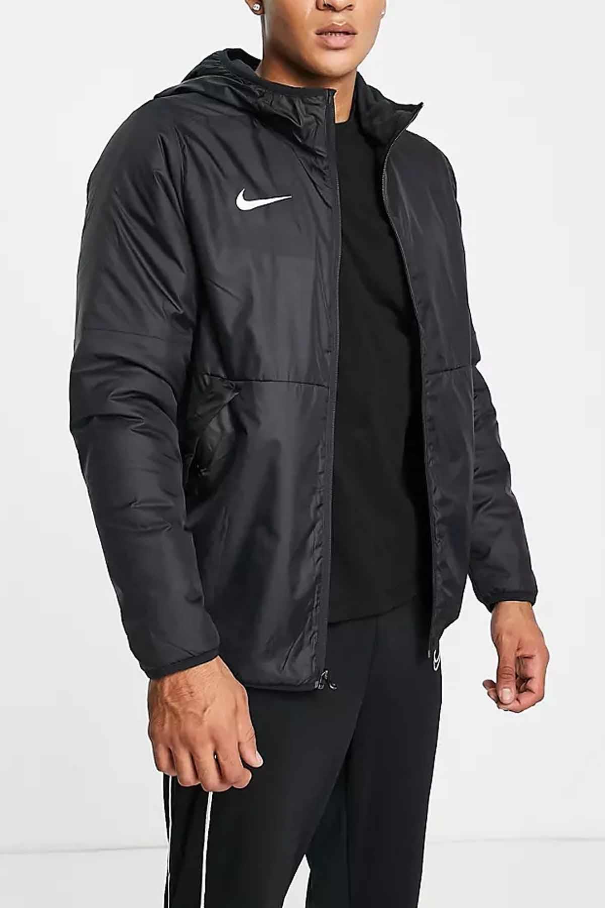 NIKEMontNike Erkek Therma Kumaş Mont Ceket Erkek Mont NK6157-010-SIYAH
