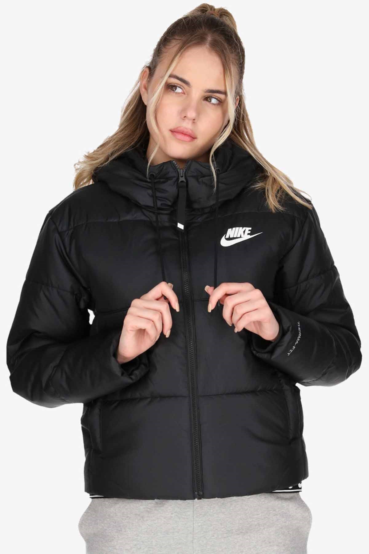 NIKEMontNike W Nsw TF RPL Classic Tape JKT Kadın Mont DJ6997-010-Siyah