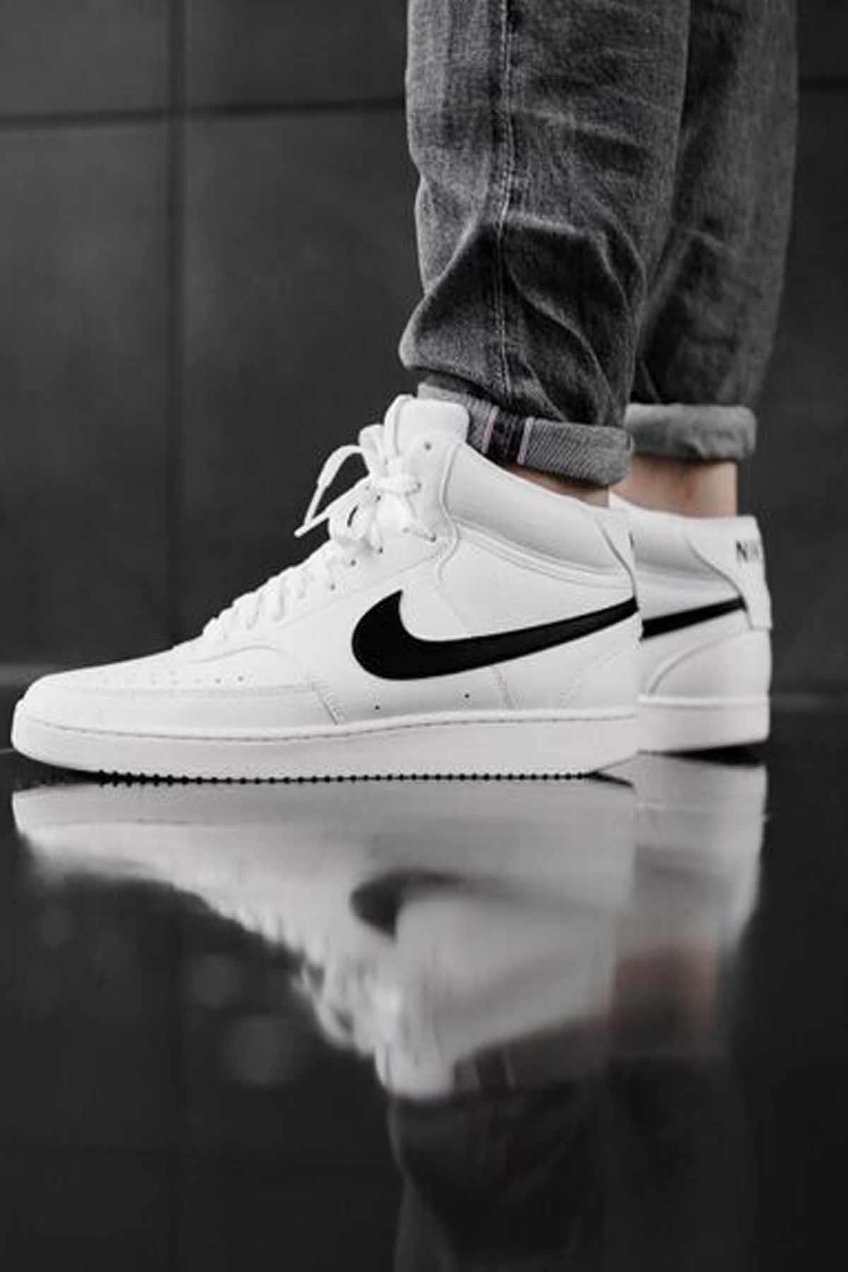 NIKESneakerNike Court Vision Mid Nn Erkek Sneaker Ayakkabı DN3577-101-BEYAZ-SYH