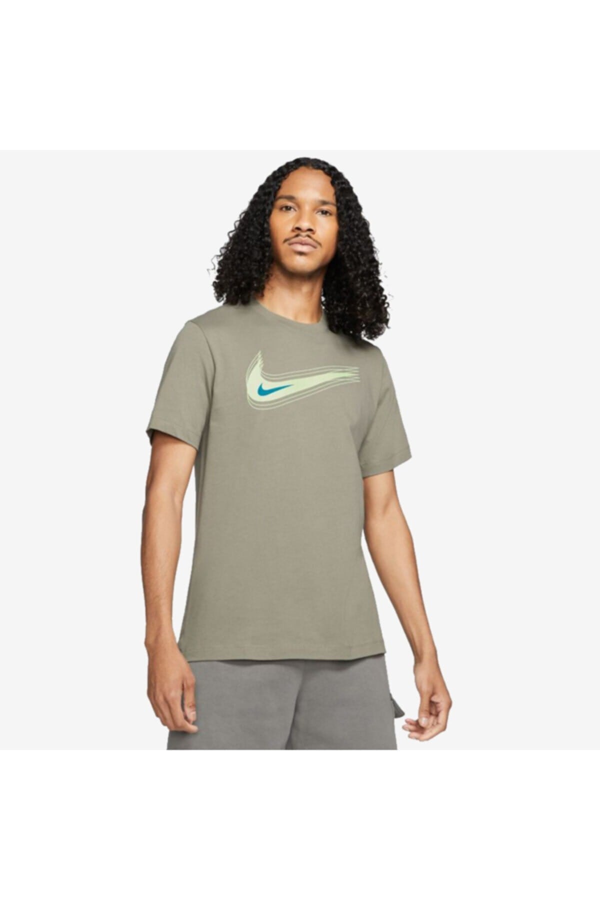 NIKETişörtNike M Nsw Tee Swoosh 12 Month Erkek Tişört DB6470-320-Yeşil