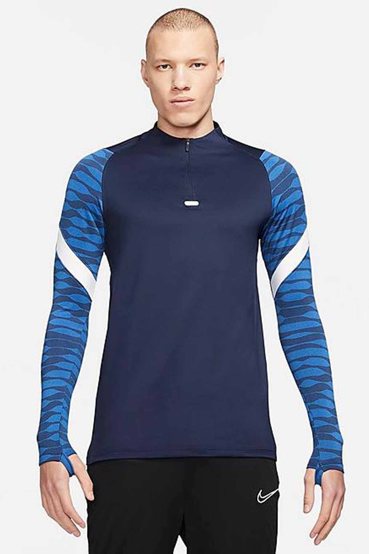 NIKEUzun Kollu TişörtNike M Df Strke21 Dril Top Erkek Uzun Kollu Tişört CW5858-451-Lacivert
