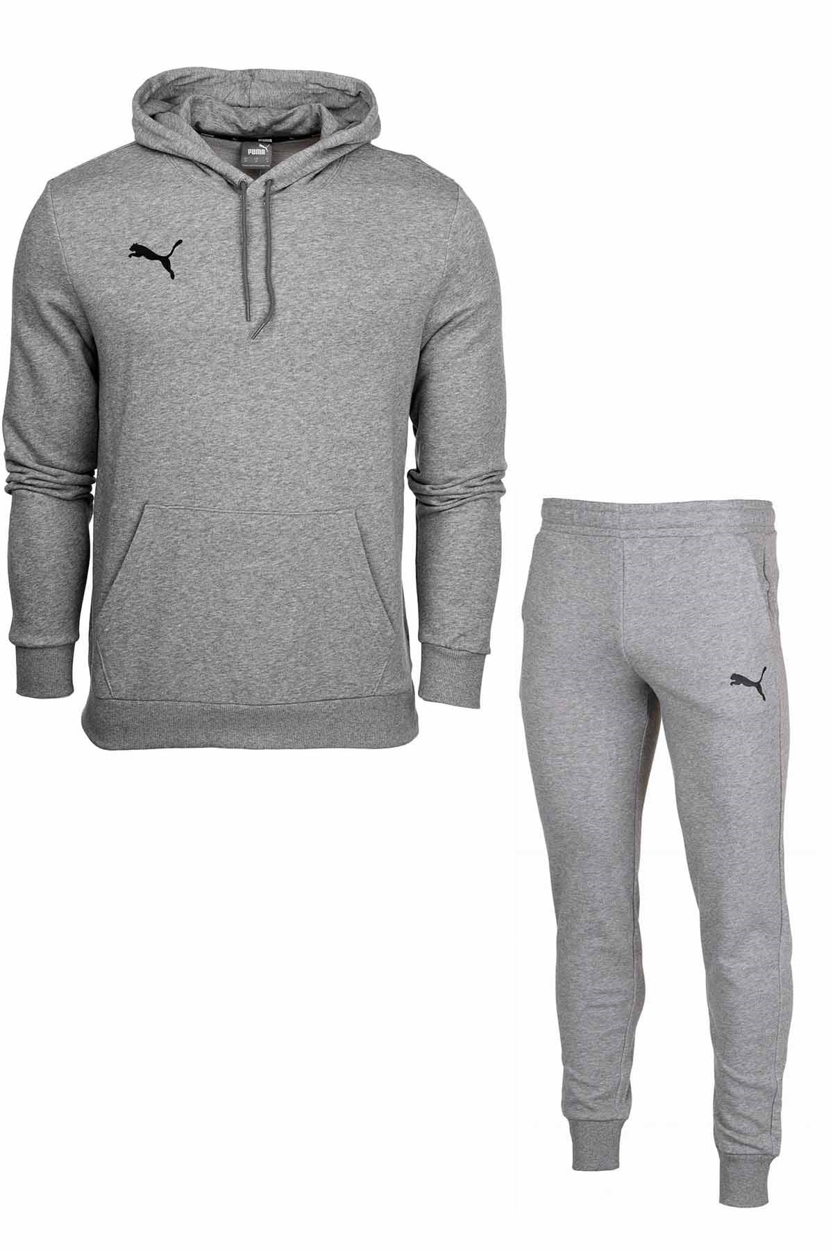 PUMAEşofman TakımPuma Pamuklu Alt Sweatshirt Erkek Eşofman Takım PRS1001 GRI