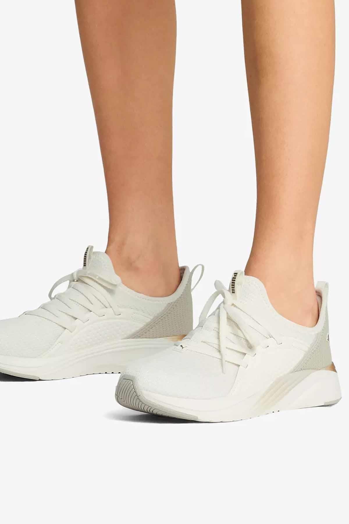 PUMASneakerPuma Softride Mayve Leopard Wns Kadın Sneaker Ayakkabı 377903-18 BEYAZ