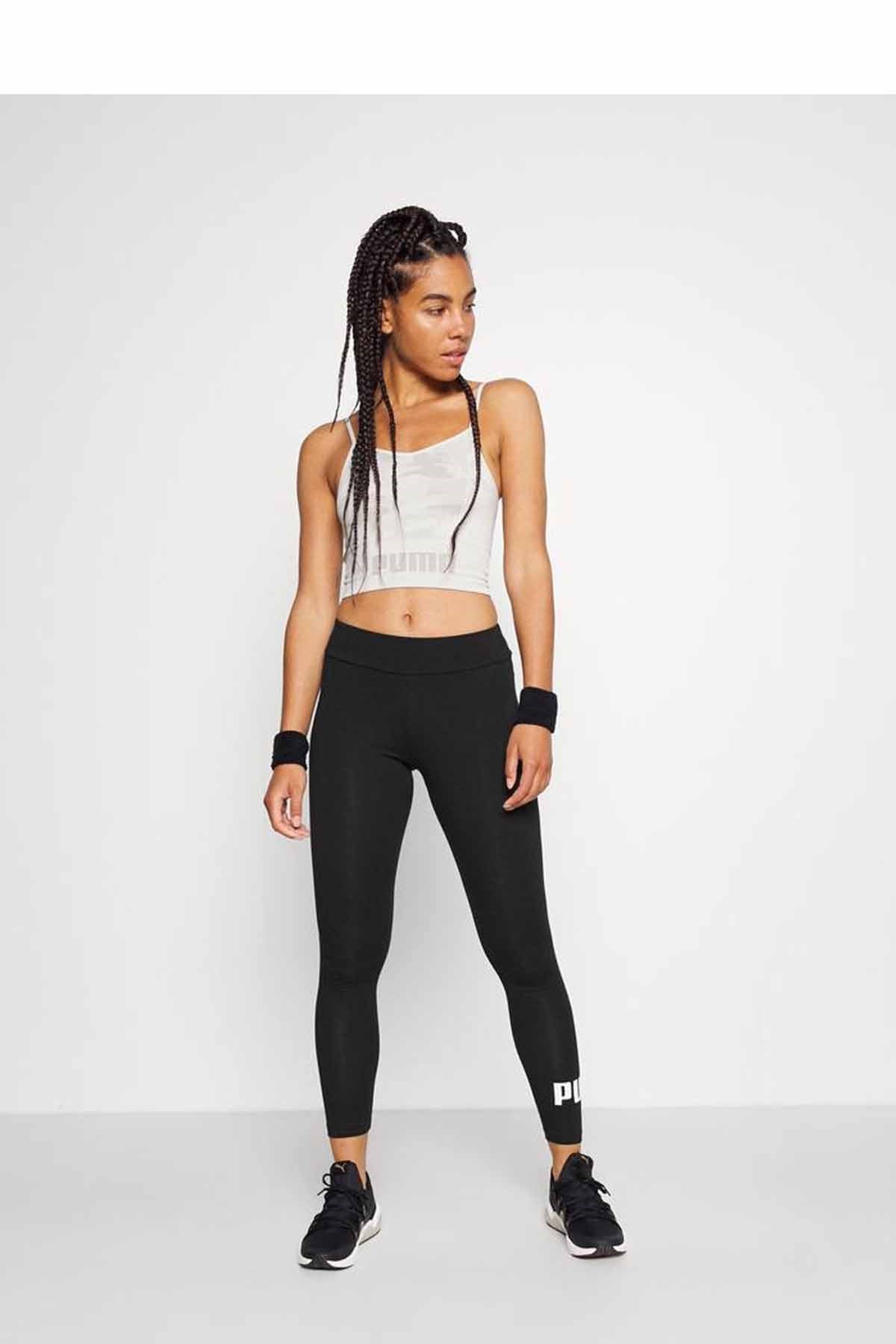 PUMATaytPuma ESS Logo Leggings Kadın Tayt 586832 01 Black