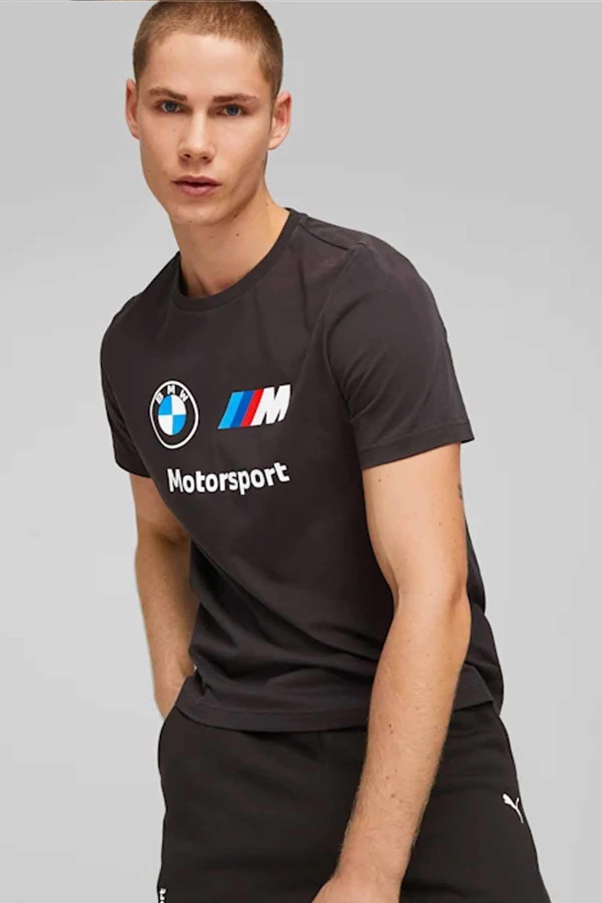 PUMATişörtPuma BMW M Motorsport ESS Logo Tee Erkek Tişört 538148-01 Siyah