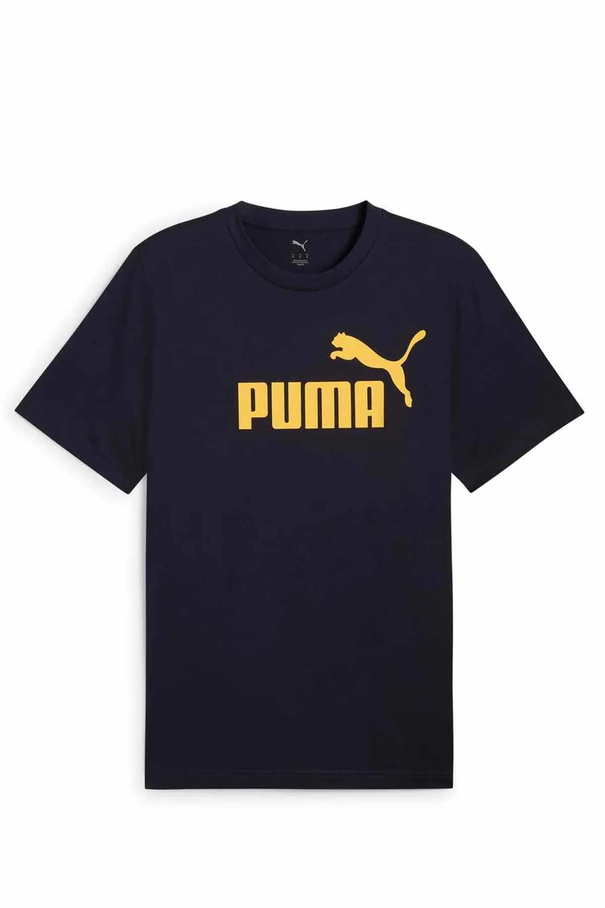 PUMATişörtPuma Ess Logo Tee Erkek Tişört 682533-16 LACIVERT
