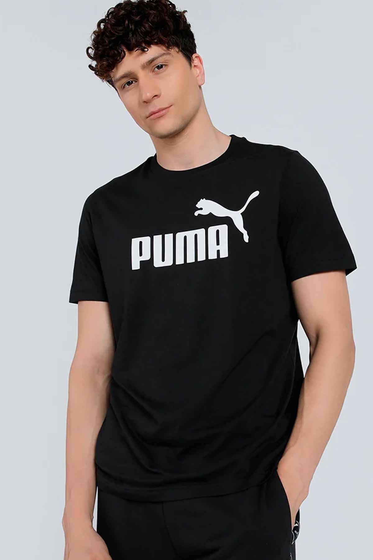 PUMATişörtPuma Ess Logo Tee Erkek Tişört 682532-01 Siyah