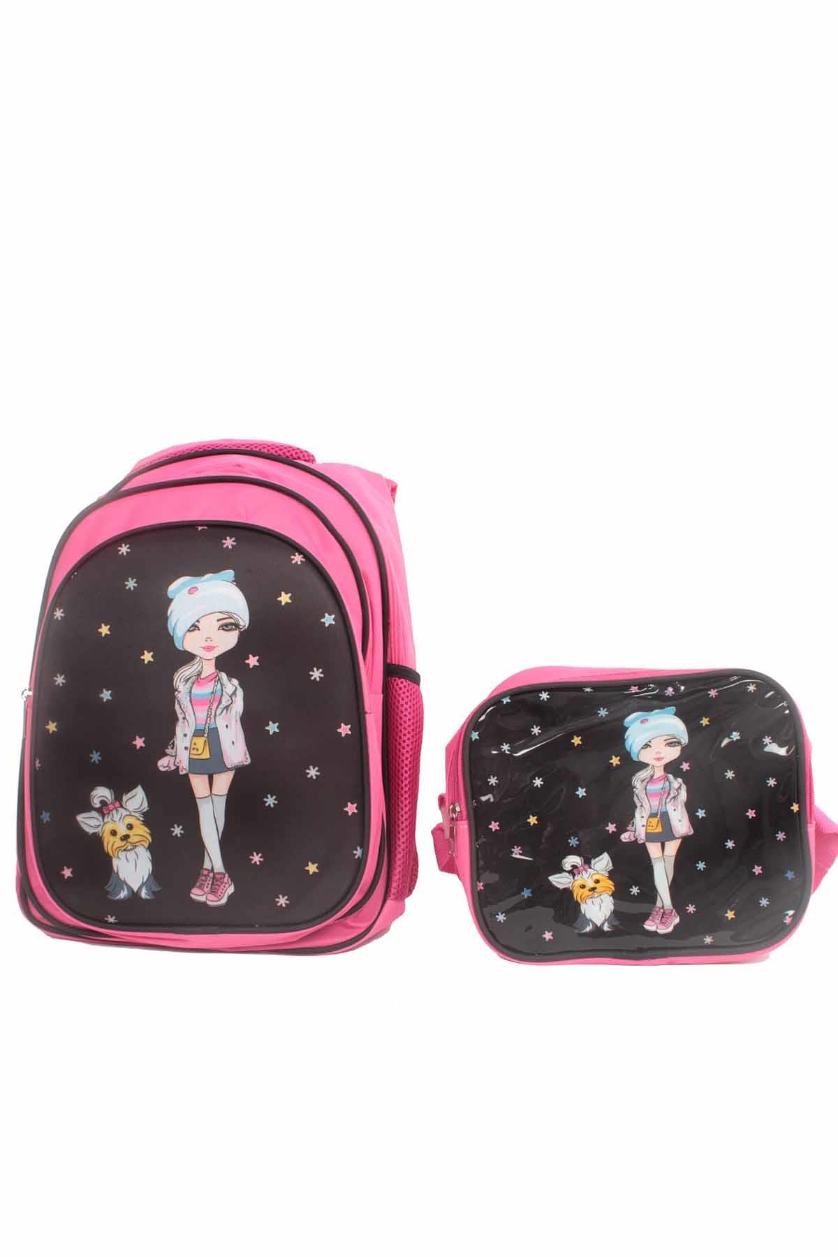 REKOR SPOROkul ÇantasıRS İlk Okul Çantası 3 Gözlü Beslenme Çantalı 38x28x20 Cm Unisex Okul Çantası RS-0012Çok Renkli
