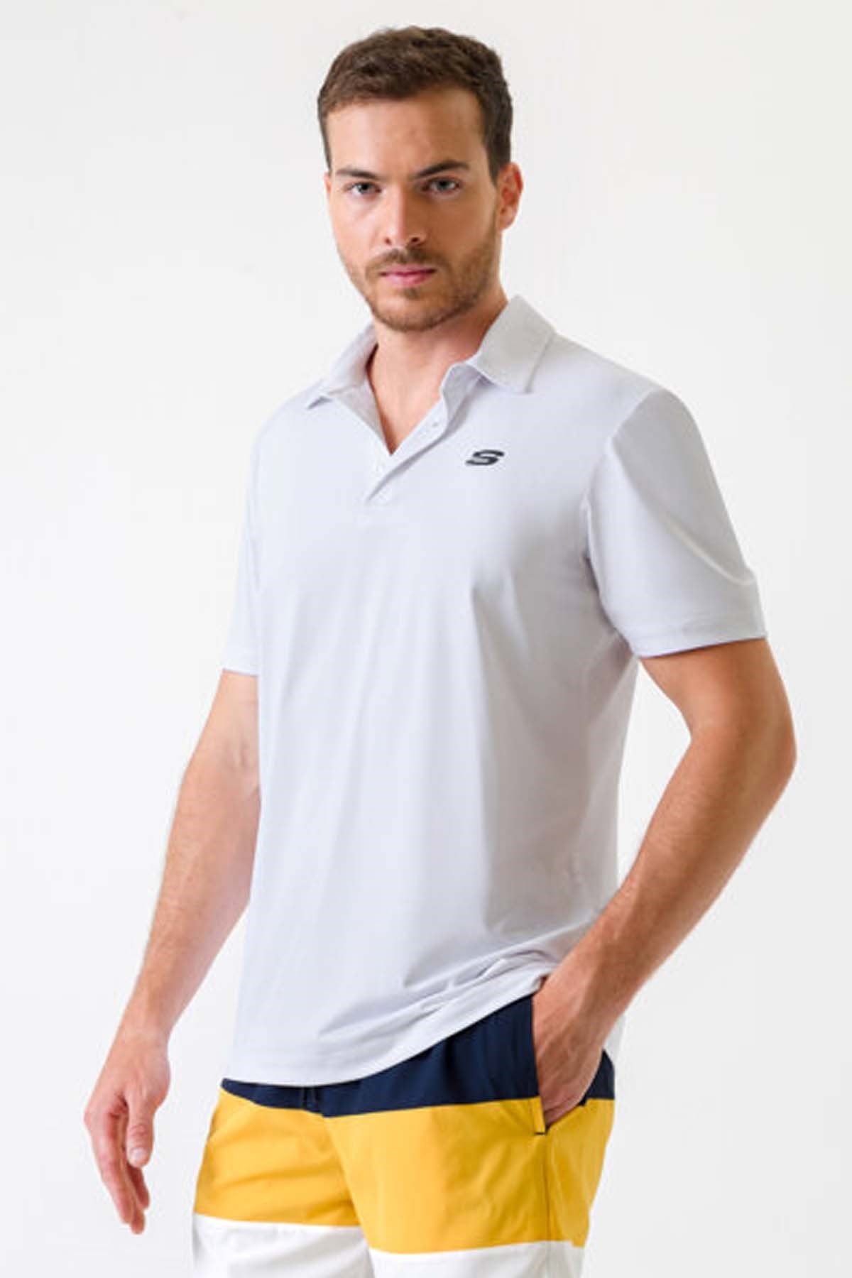 Skechers Polos m Strch T-Shirt Erkek Tişört S201243 100