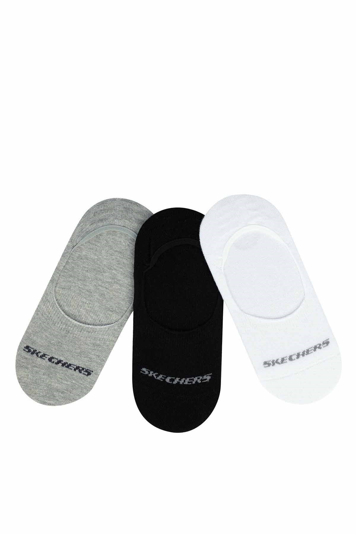 Skechers U SKX No Show Socks 3 Pack Unisex Çorap S192134 900