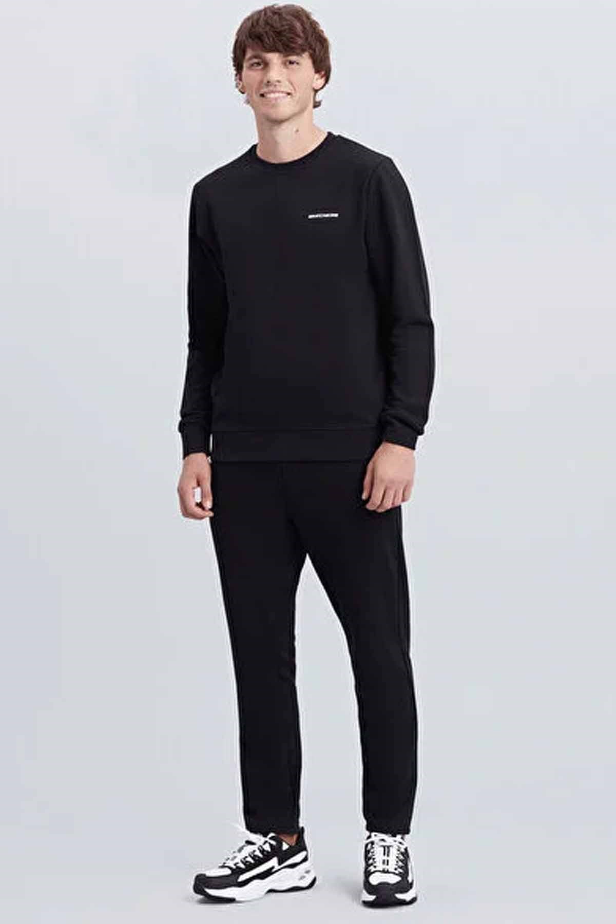SKECHERSSweatshirtSkechers M New Basics Crew Neck Sweatshirt Erkek Sweatshirt S212265-001 Black