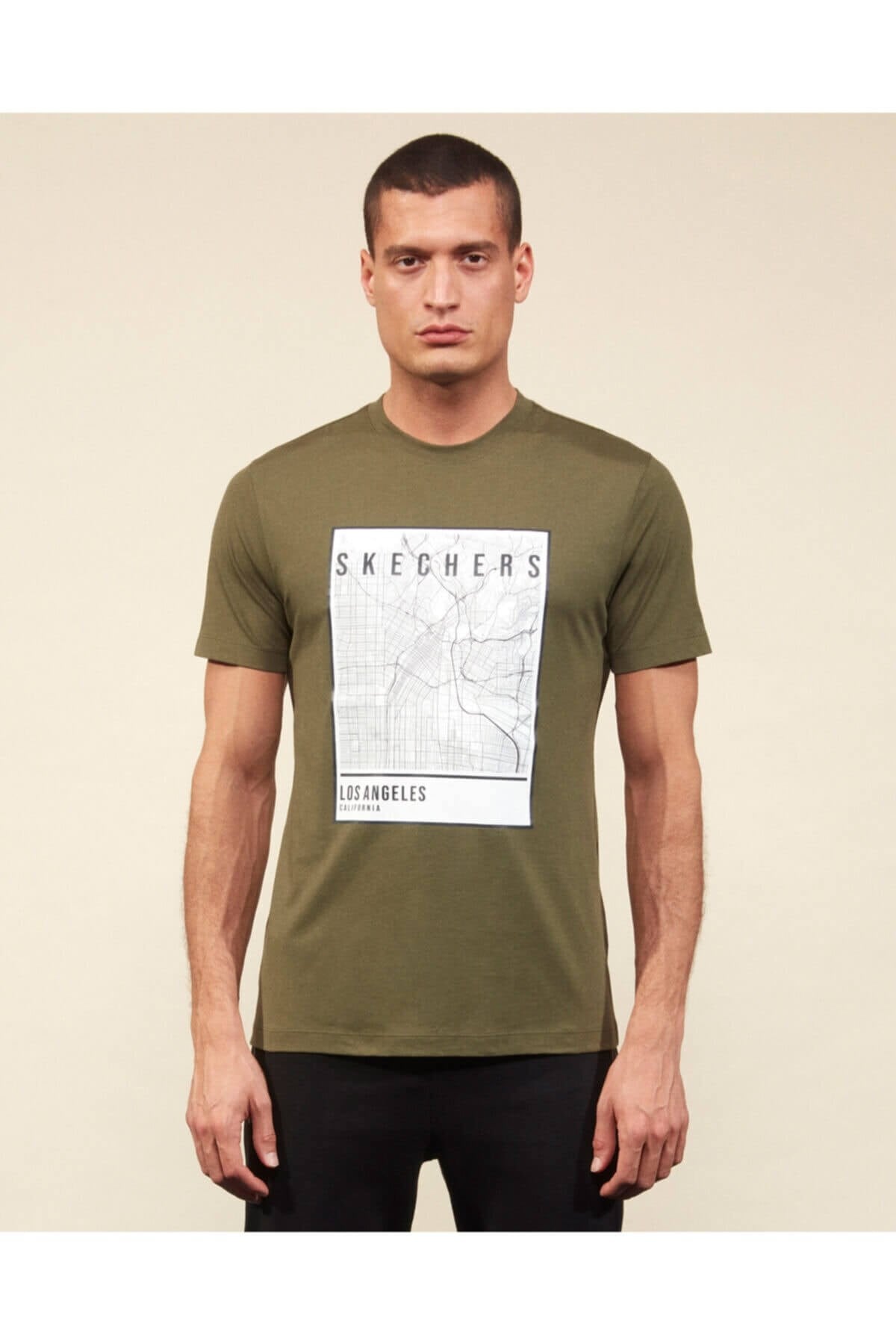 SKECHERSTişörtSkechers Graphic Tee M Erkek Tişört S211514-801 Haki
