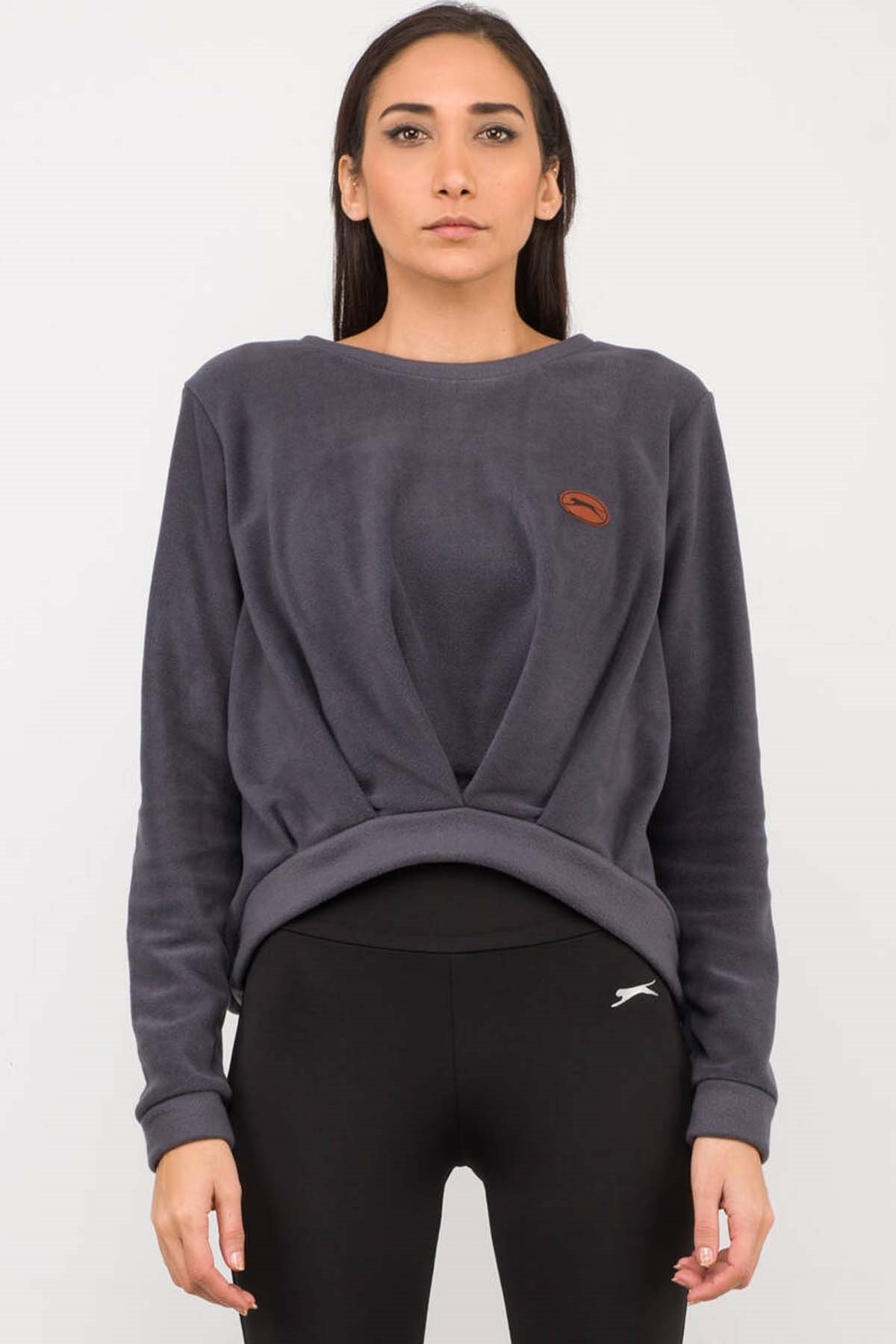 Slazenger ONAIR Kadın Polar Sweatshirt ST29WK002-230K.GRI