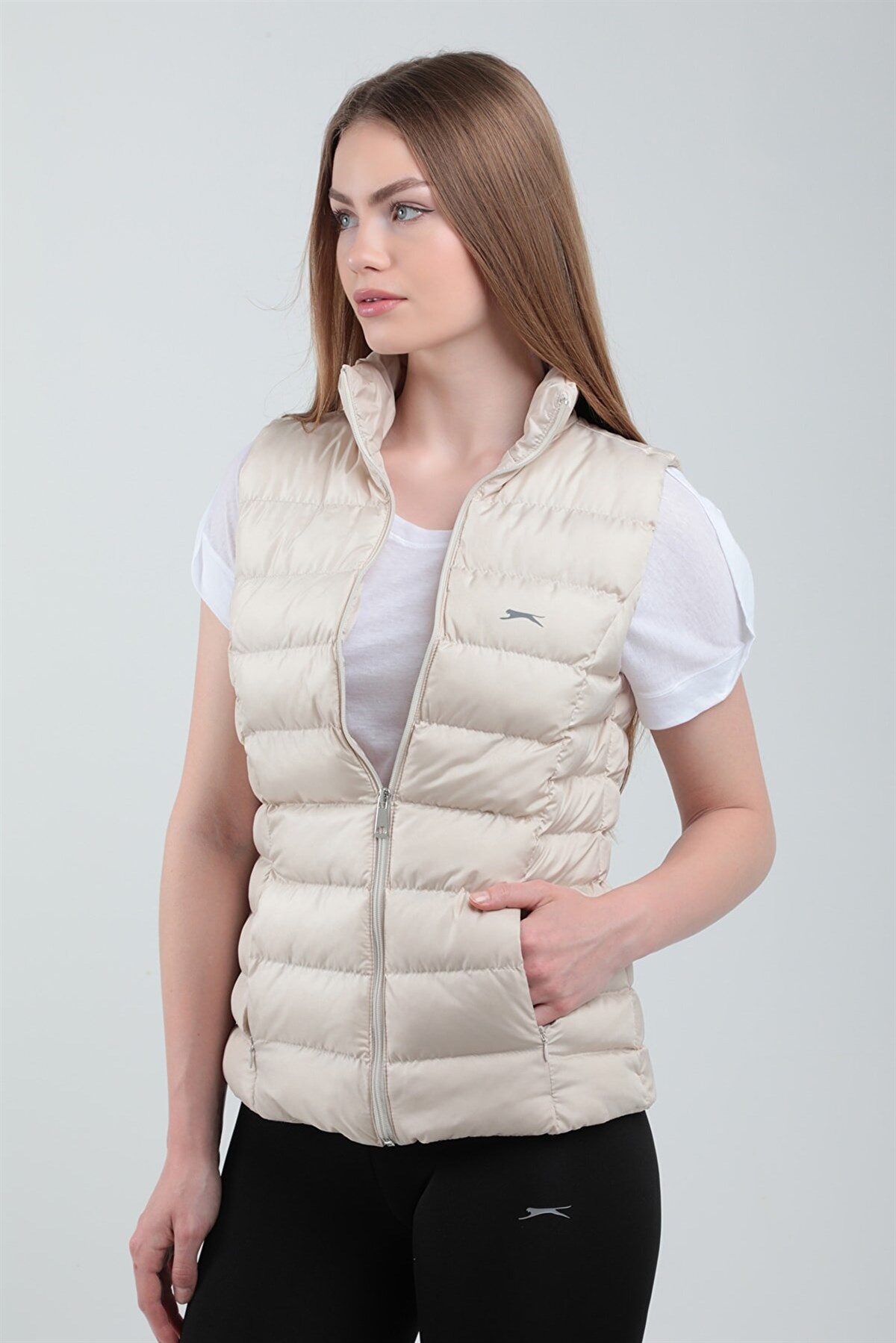 SLAZENGERYelekSlazenger Bony Kadın Yelek ST21YK035-120Bej