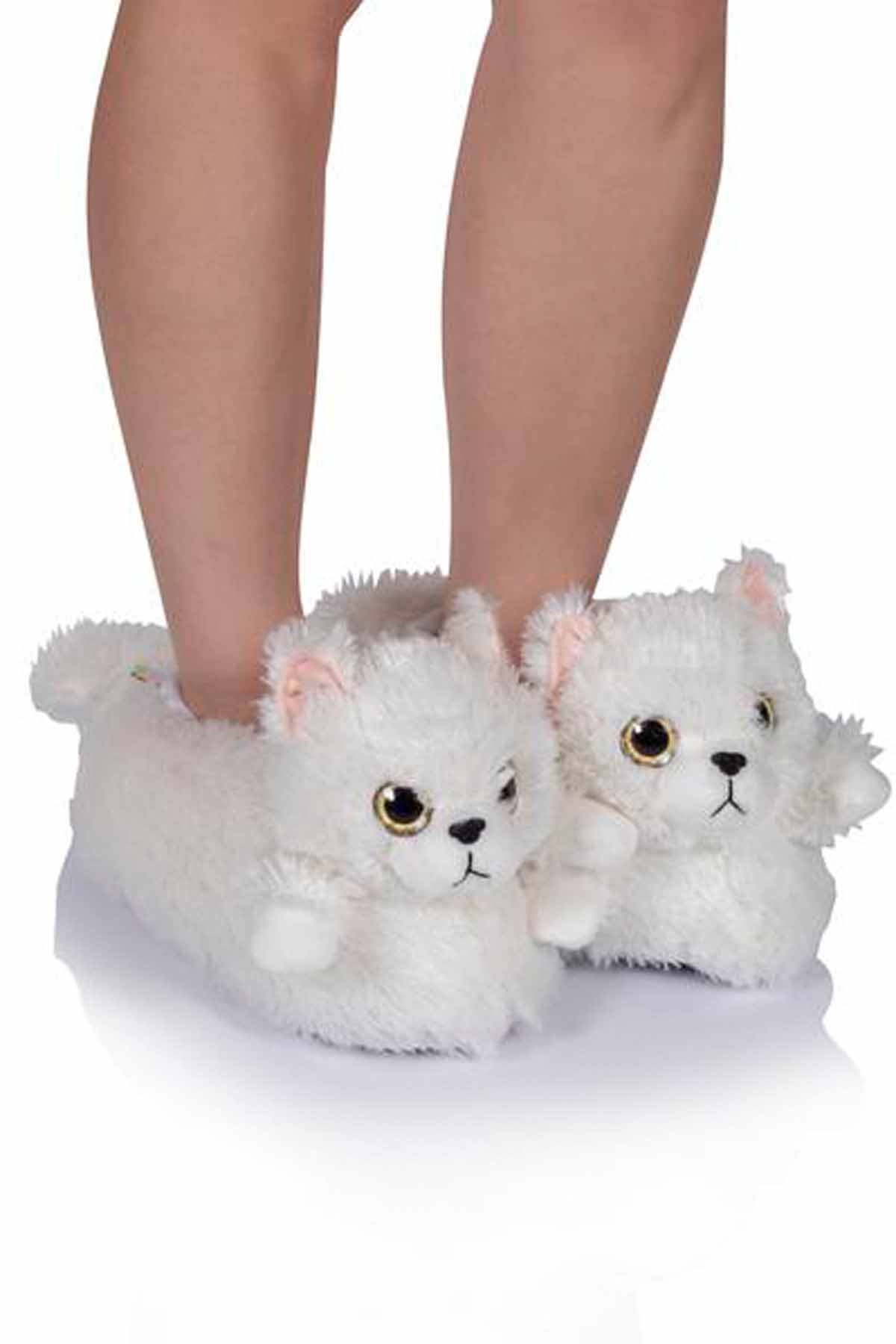 TWIGYPandufTwigy Kedi-3 Kadın Panduf Ayakkabı YY0308Beyaz