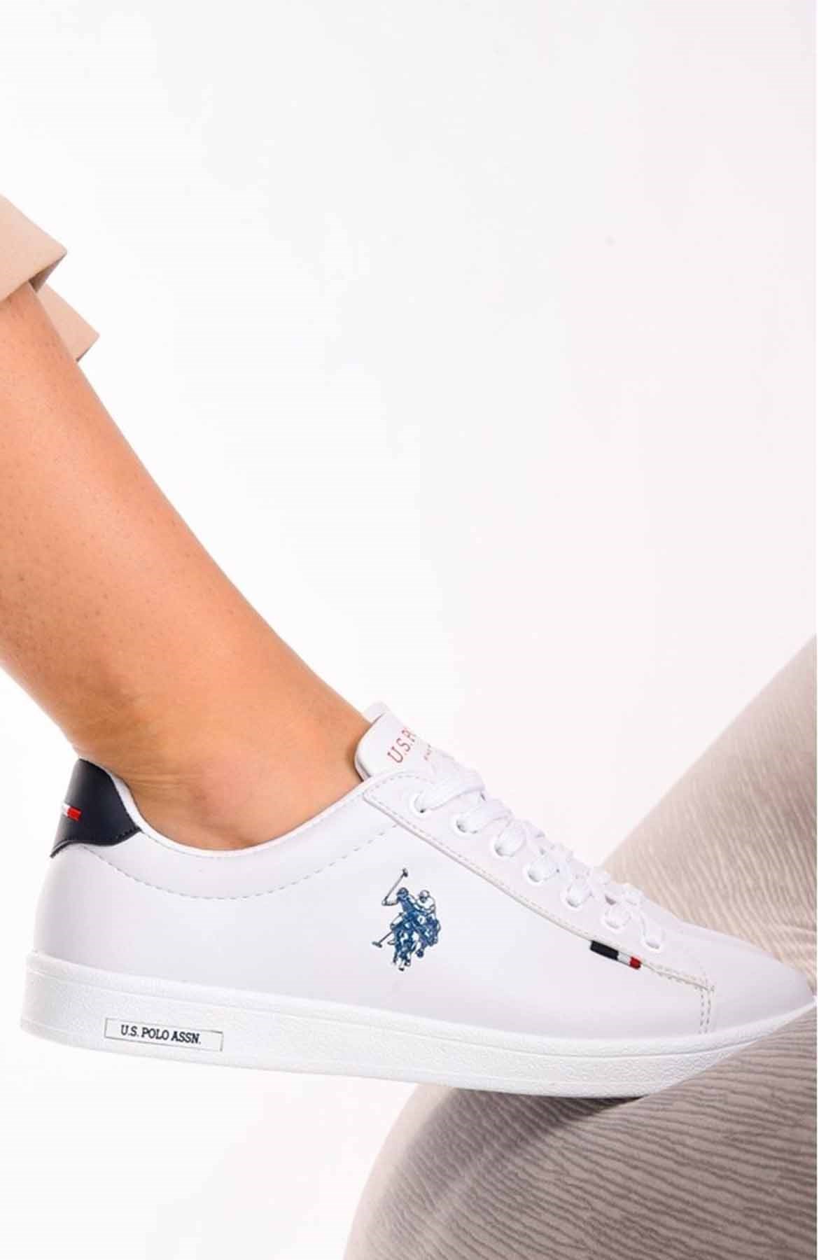 U.S. POLO ASSNGünlük SporUs Polo Assn Kadın Beyaz Sneakers Kadın Günlük Spor Ayakkabı USP0550BEYAZ