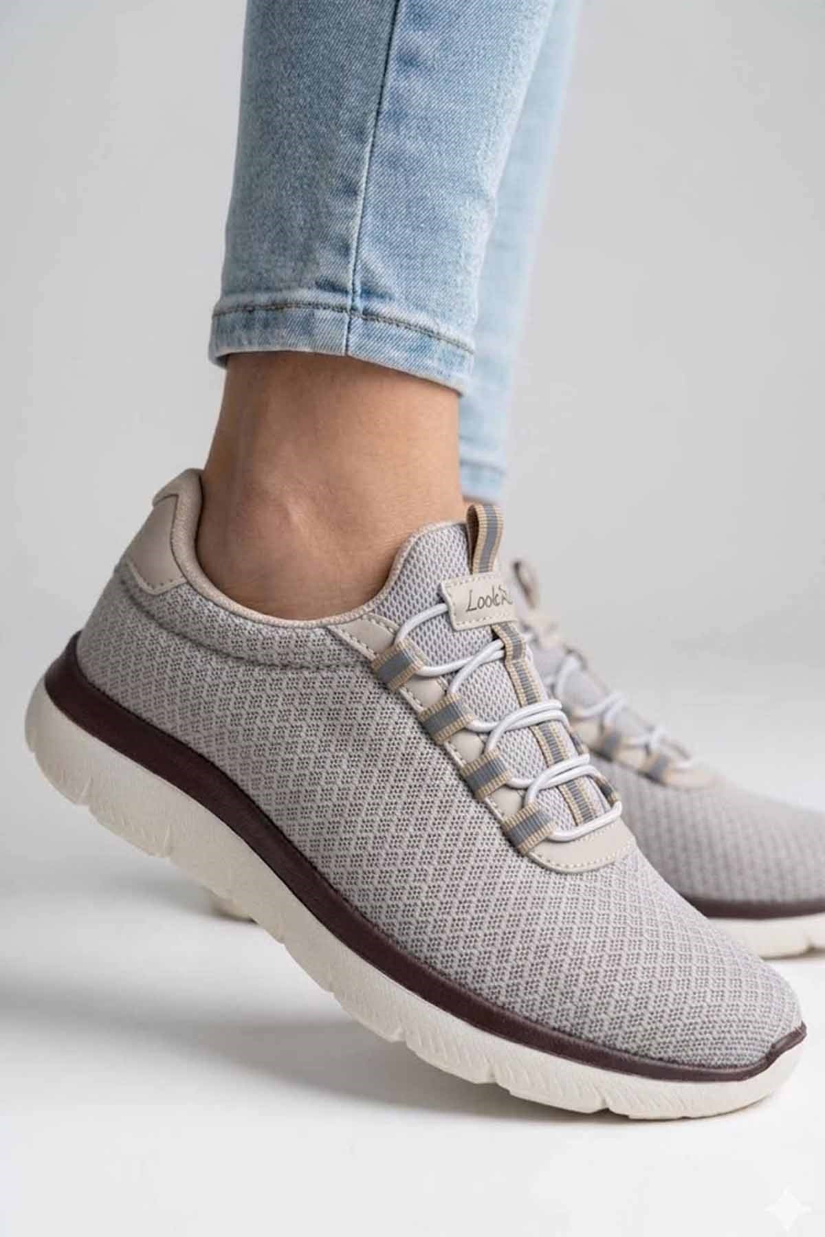 VYNORSneakerVynor Kadın Günlük Spor Unisex Sneaker VY-26107Bej